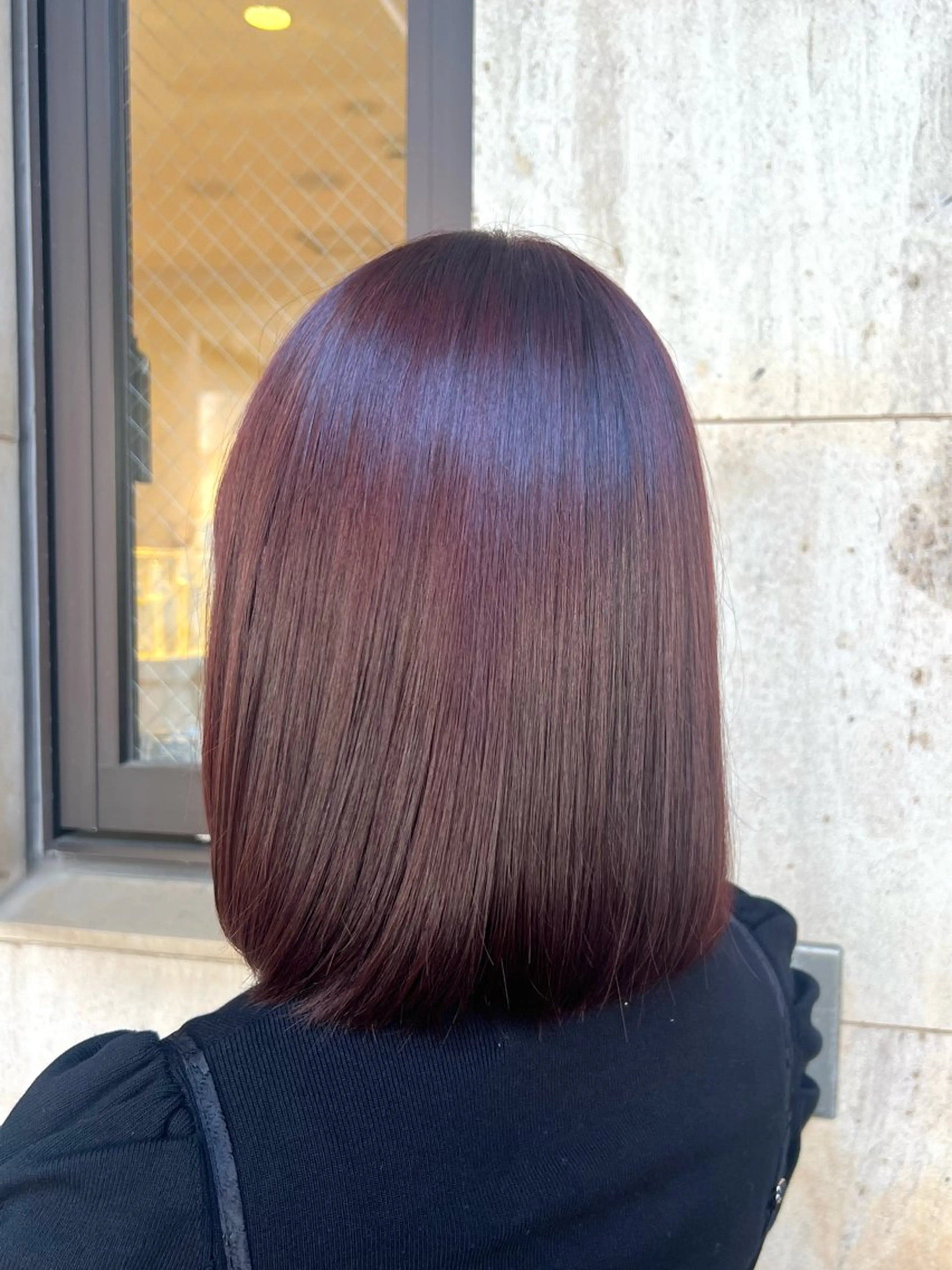 ロング カラー 切りっぱなしボブ ブリーチ カシス ダブルカラー ブリーチなしカラー ヘアカラー トリートメント ヘッドスパ ヘアセット Wカラー/髪質改善/ 艶カラー🩶Sanaのヘアスタイル