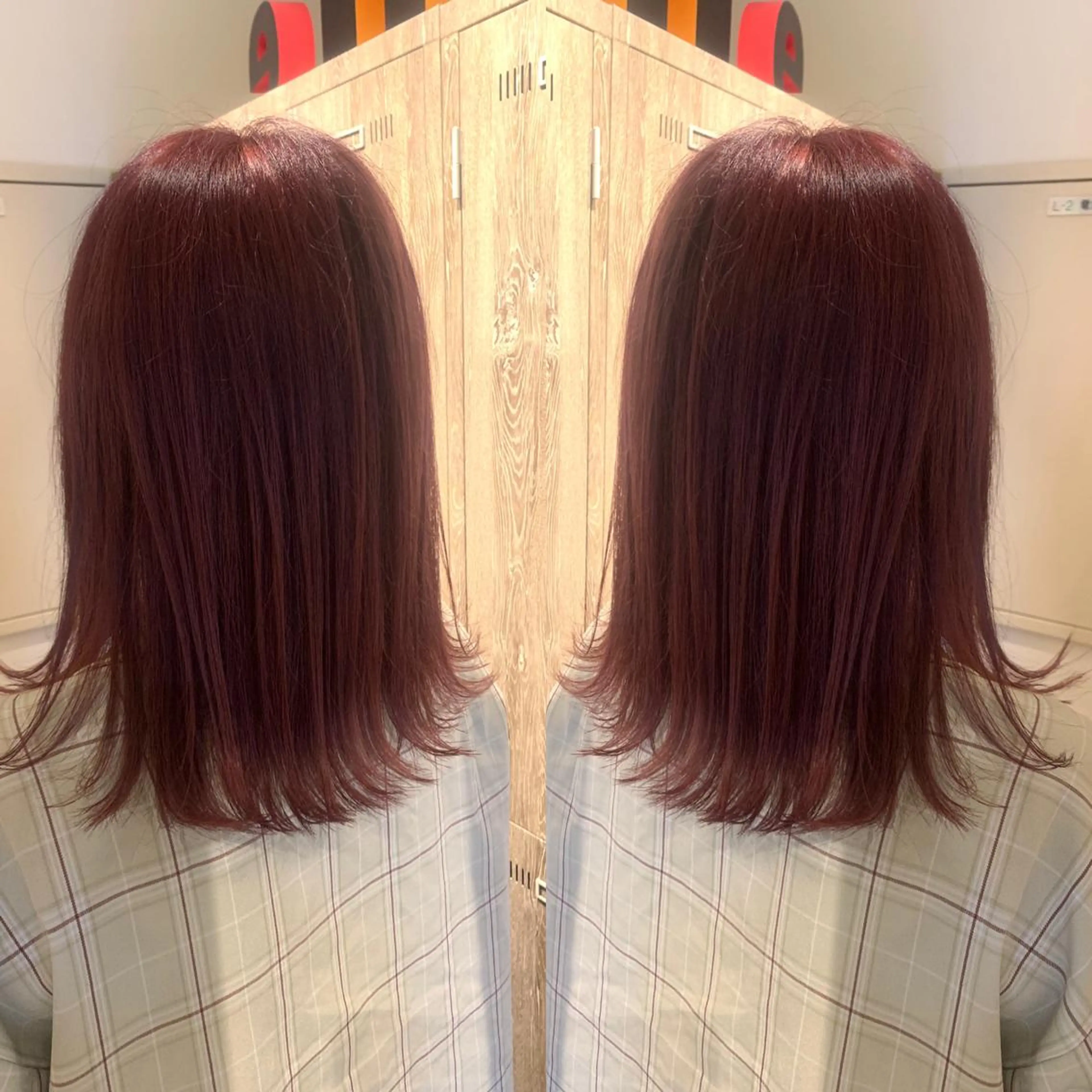 ミディアム カラー パープルカラー 韓国🇰🇷 ✂︎hair 内田愛のヘアスタイル