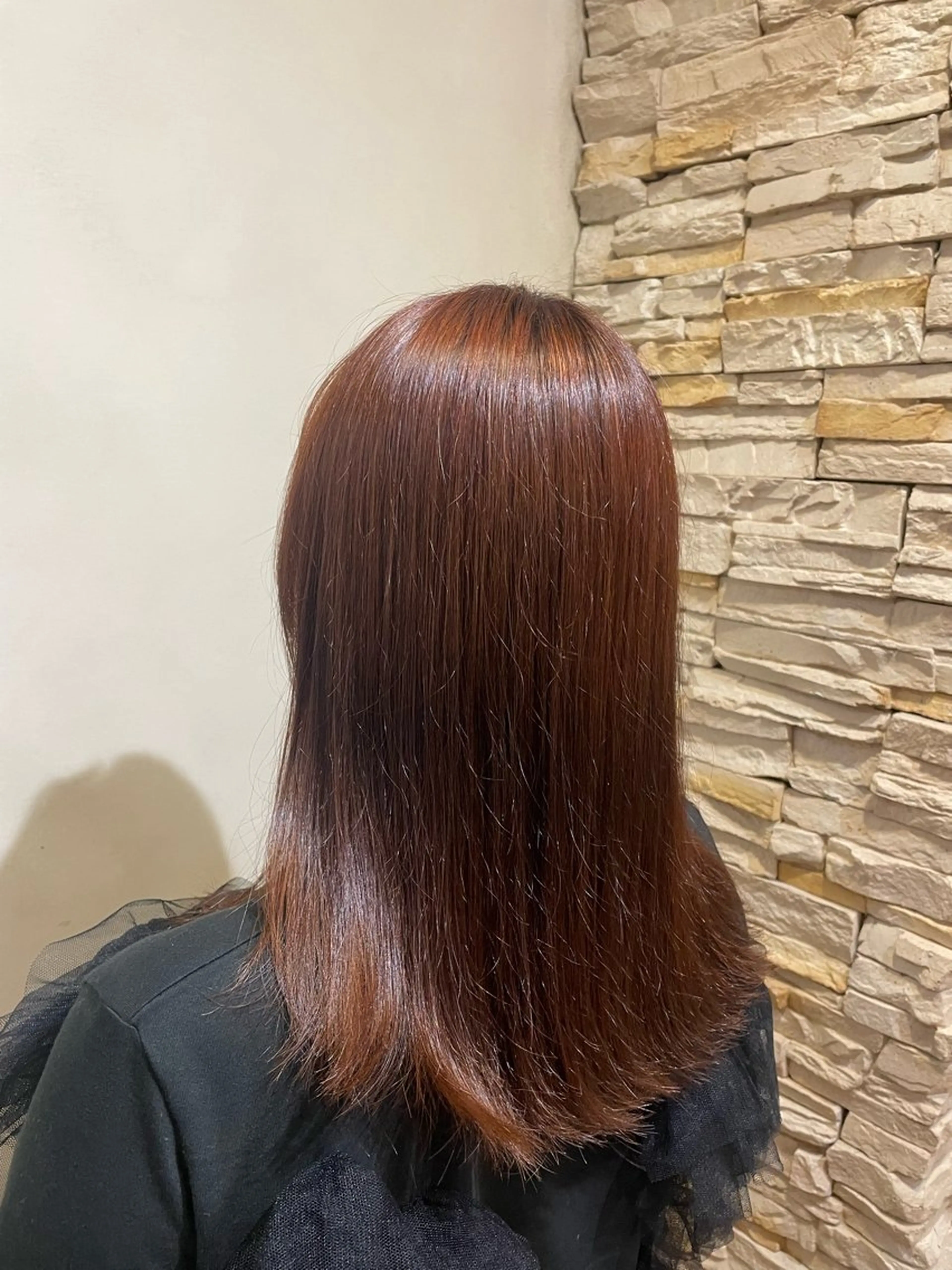 ミディアム カラー ブラウンカラー オレンジ オレンジブラウン Agu hair ferdi 千歳烏山店所属・⚡️カネコ マサフミ⚡️のヘアスタイル