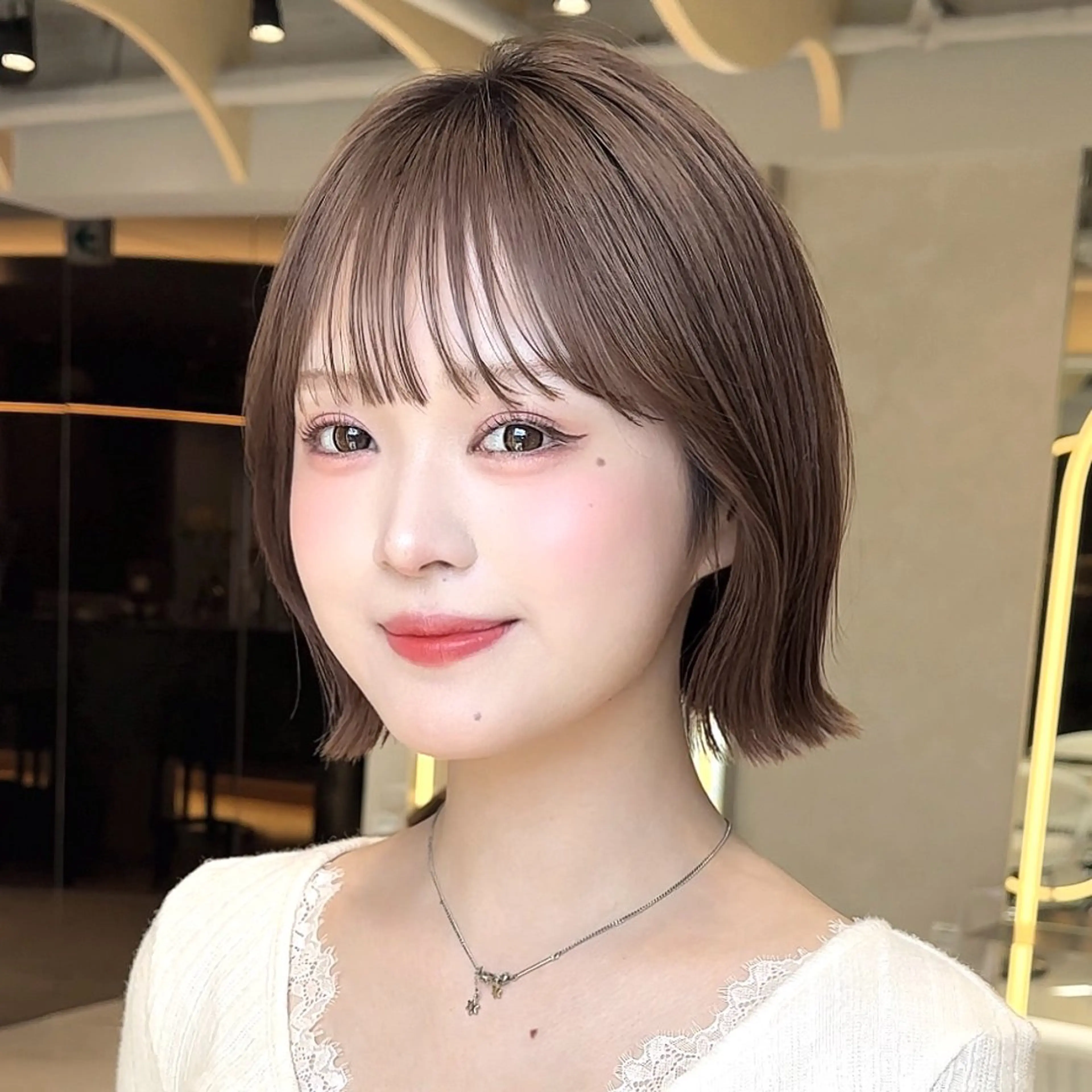ショート カラー カット ヘアカラー トリートメント 原宿/韓国レイヤー/ ボブ髪質改善/優希のヘアスタイル