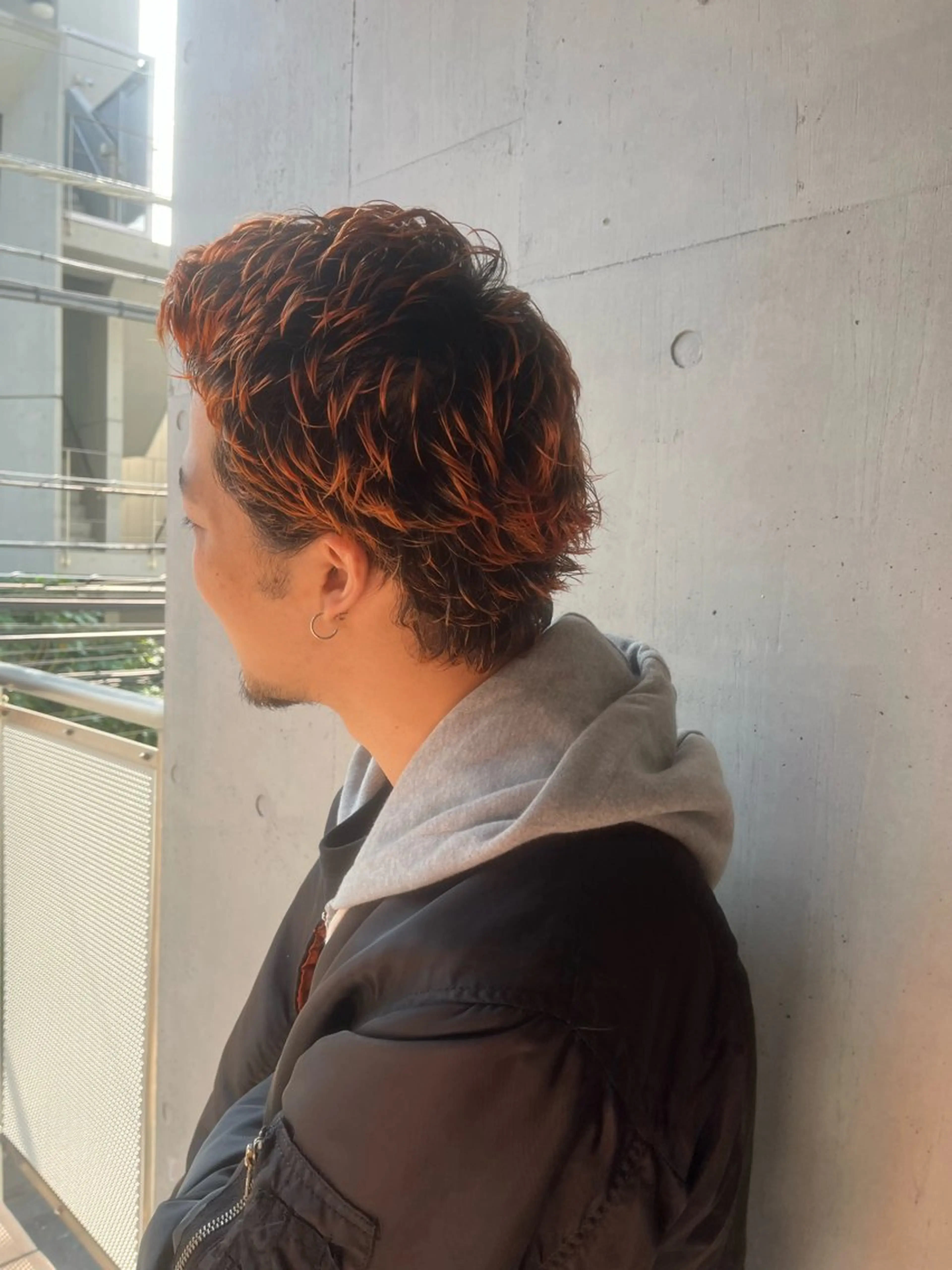 カラー メンズ ブリーチ✨ハイライト 透明感カラー/アヤノのヘアスタイル