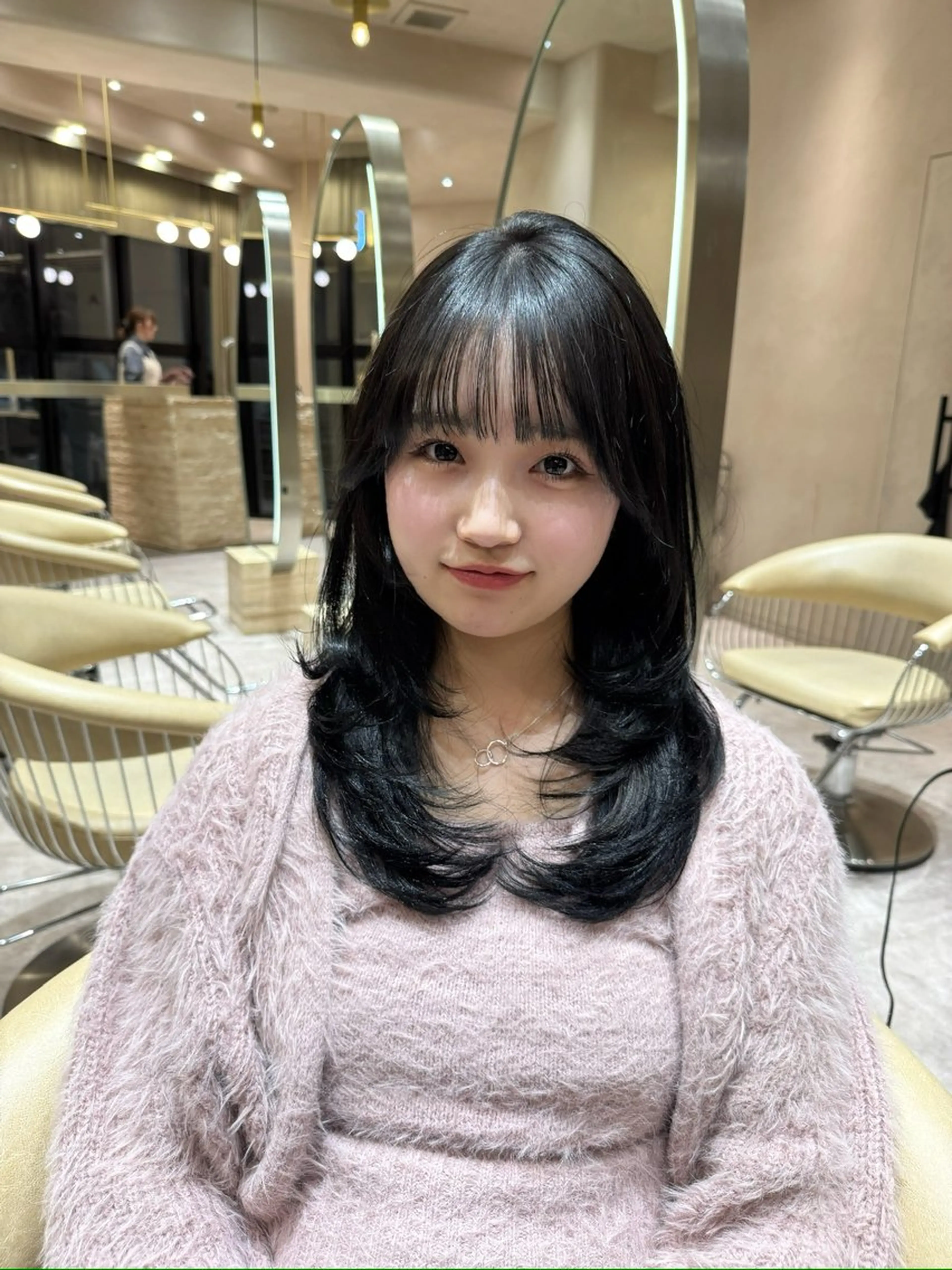 セミロング カット ヘアカラー トリートメント 1HAVANA所属・韓国ヘア/ベージュ カラー/髪質改善/涼のヘアスタイル