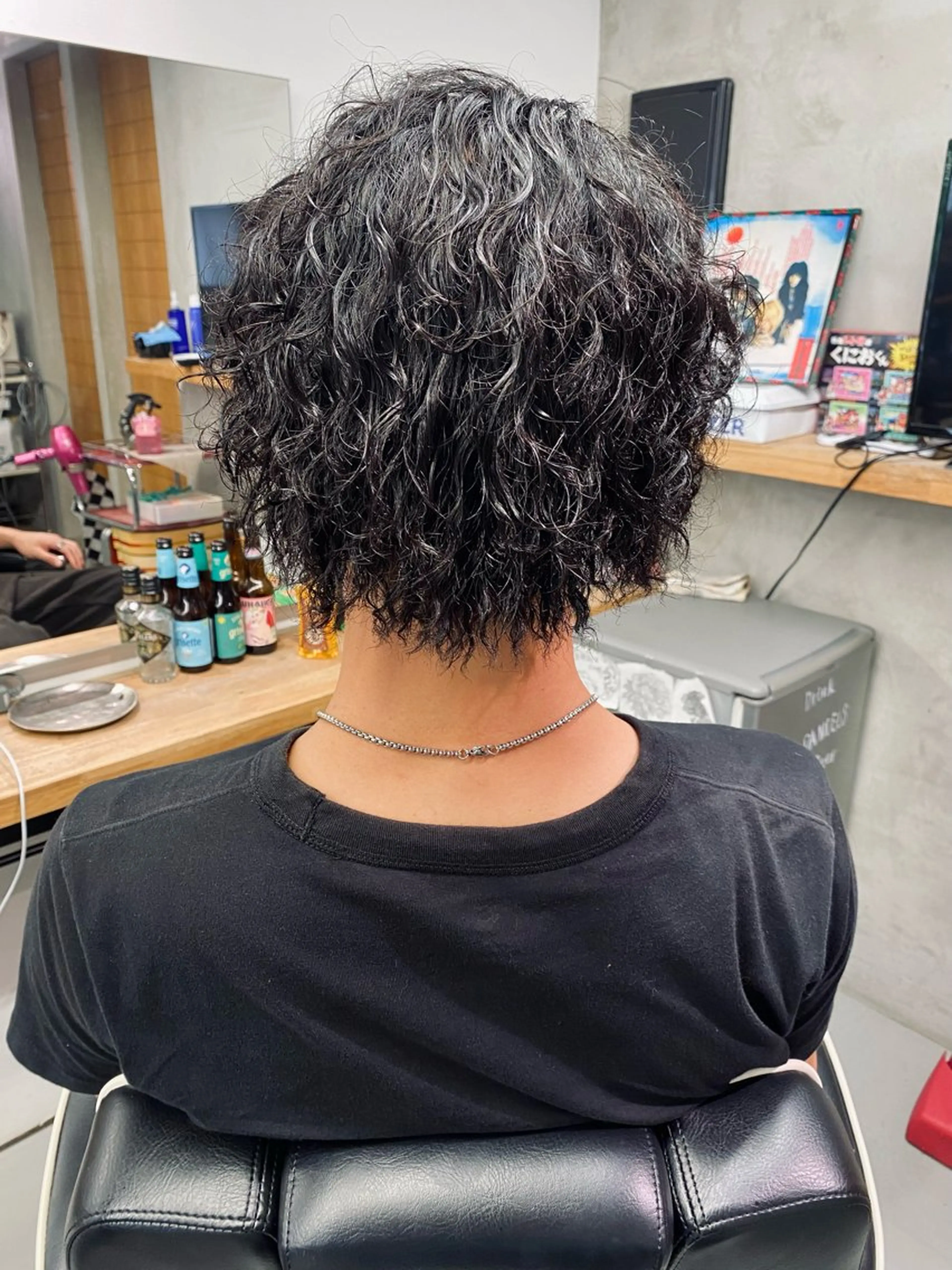 ミディアム カット パーマ MOTEL men's andshaving所属・鶴見 光のヘアスタイル