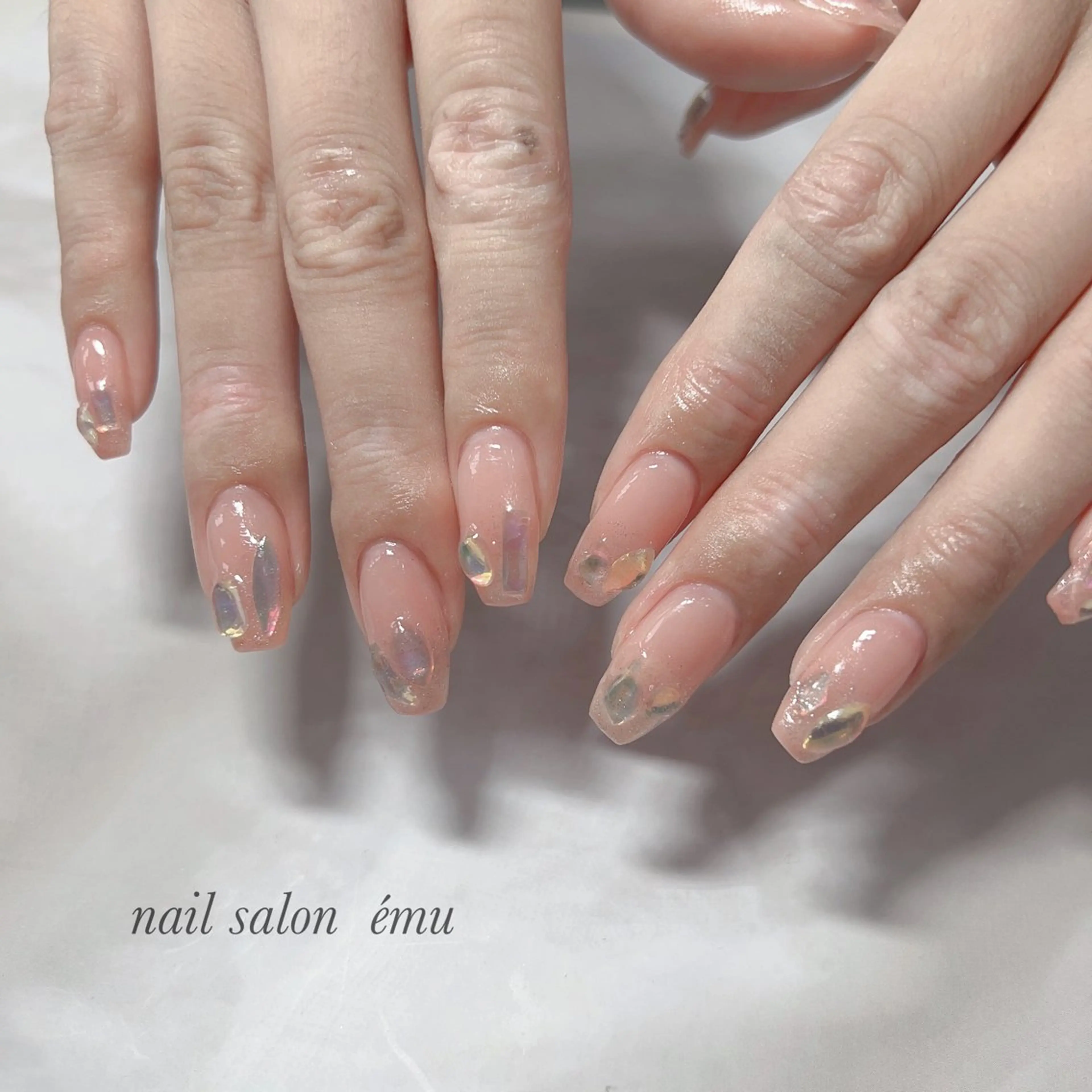 ロング ネイル ハンドネイル nail salon émuのネイルデザイン