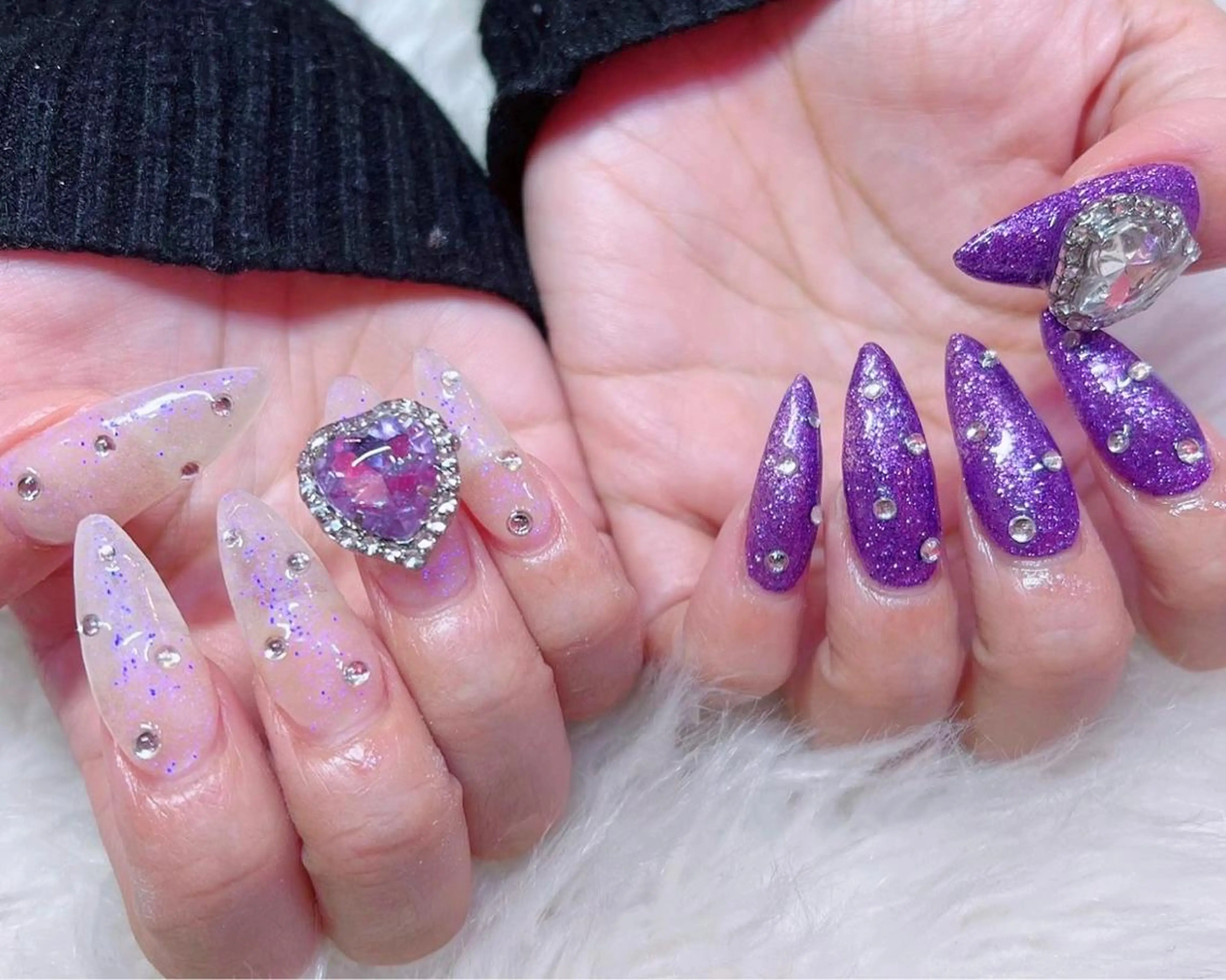 ネイル ハート ピンク スカルプネイル NAILSGOGO shibuyaのネイルデザイン