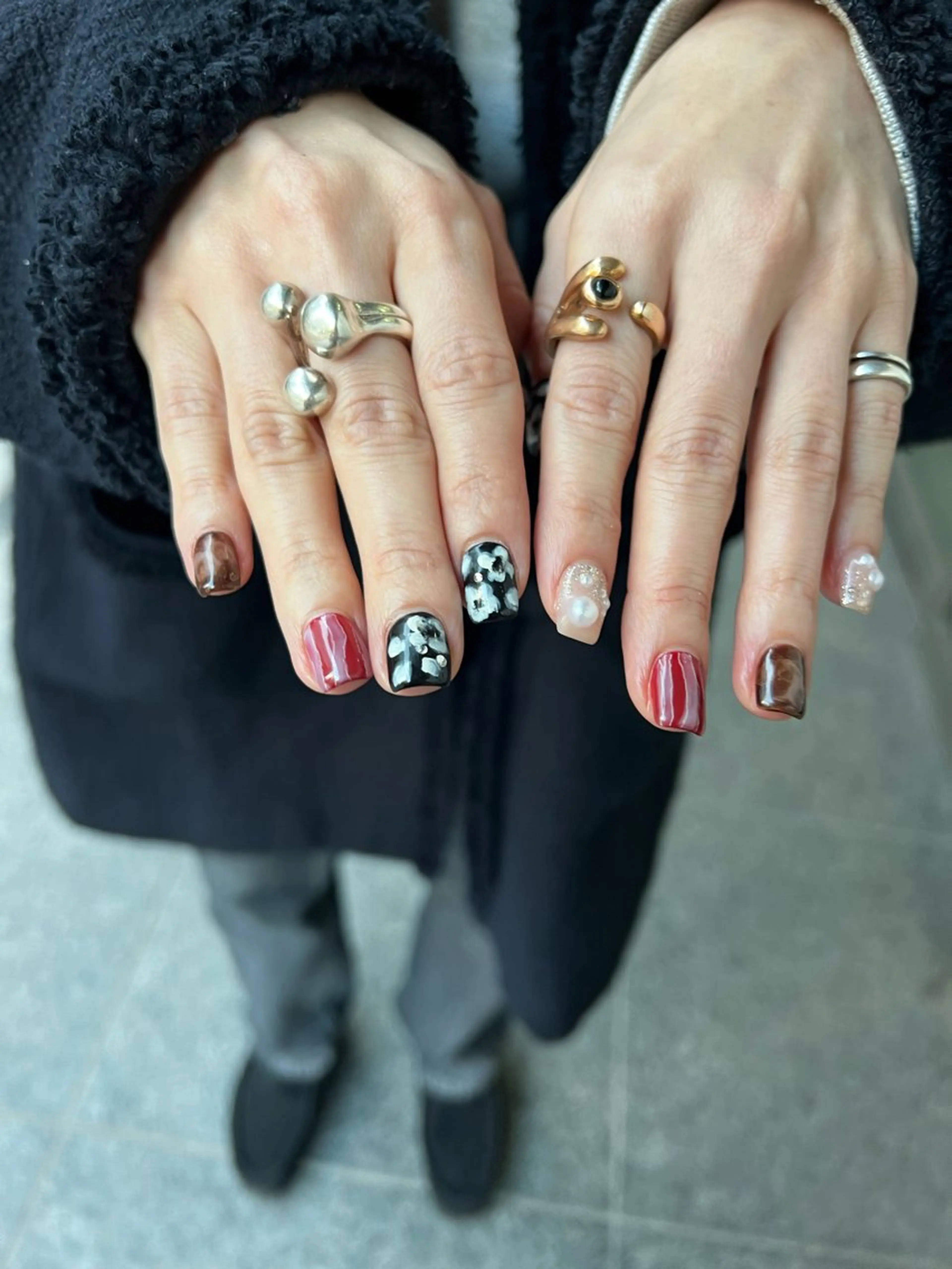 ネイル フラワーネイル ハンドネイル 🧁🥕 asukaのネイルデザイン