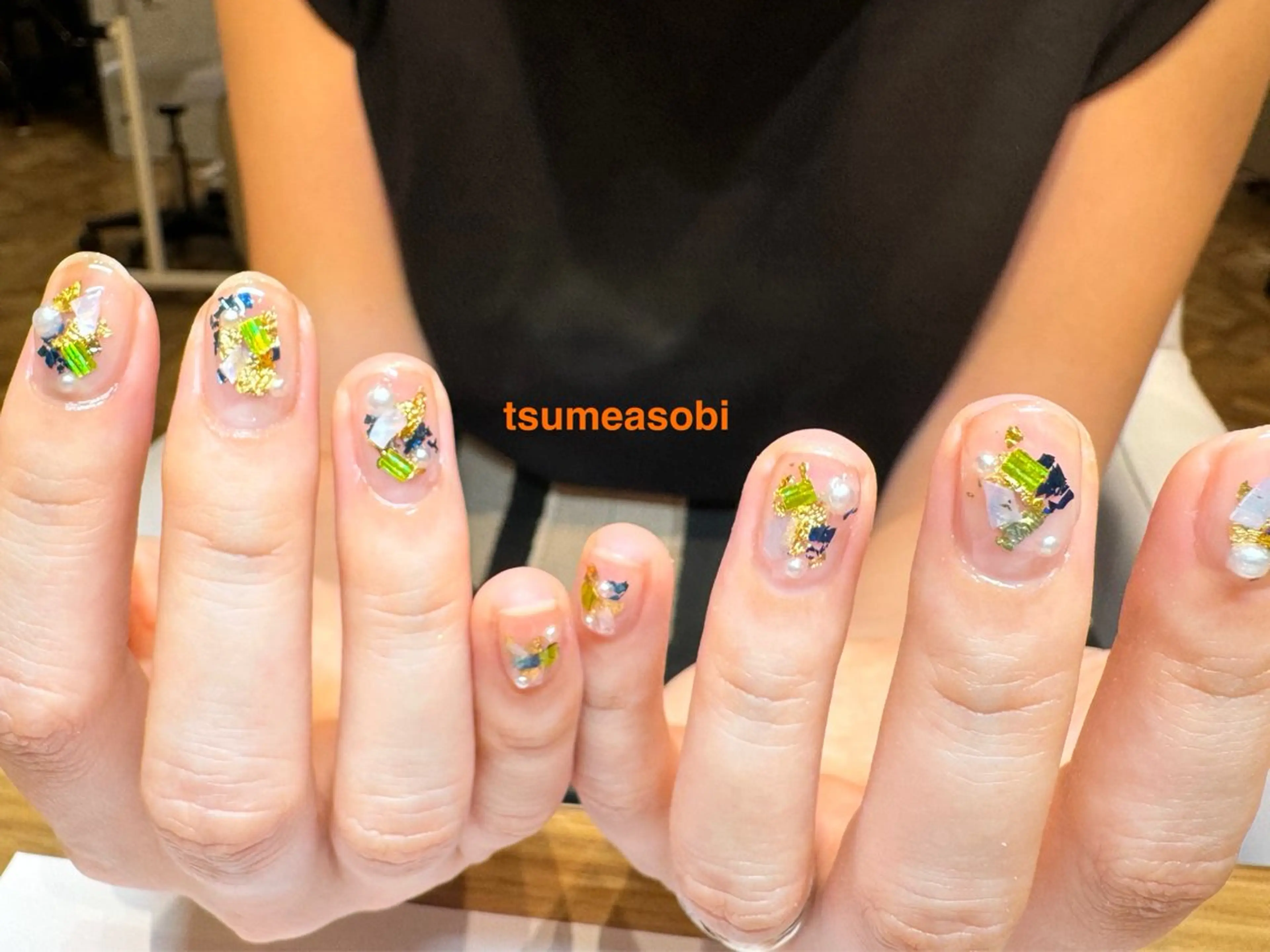 ネイル クリアネイル ハンドネイル tsumeasobi所属・tsumeasobi 🪬macoのネイルデザイン