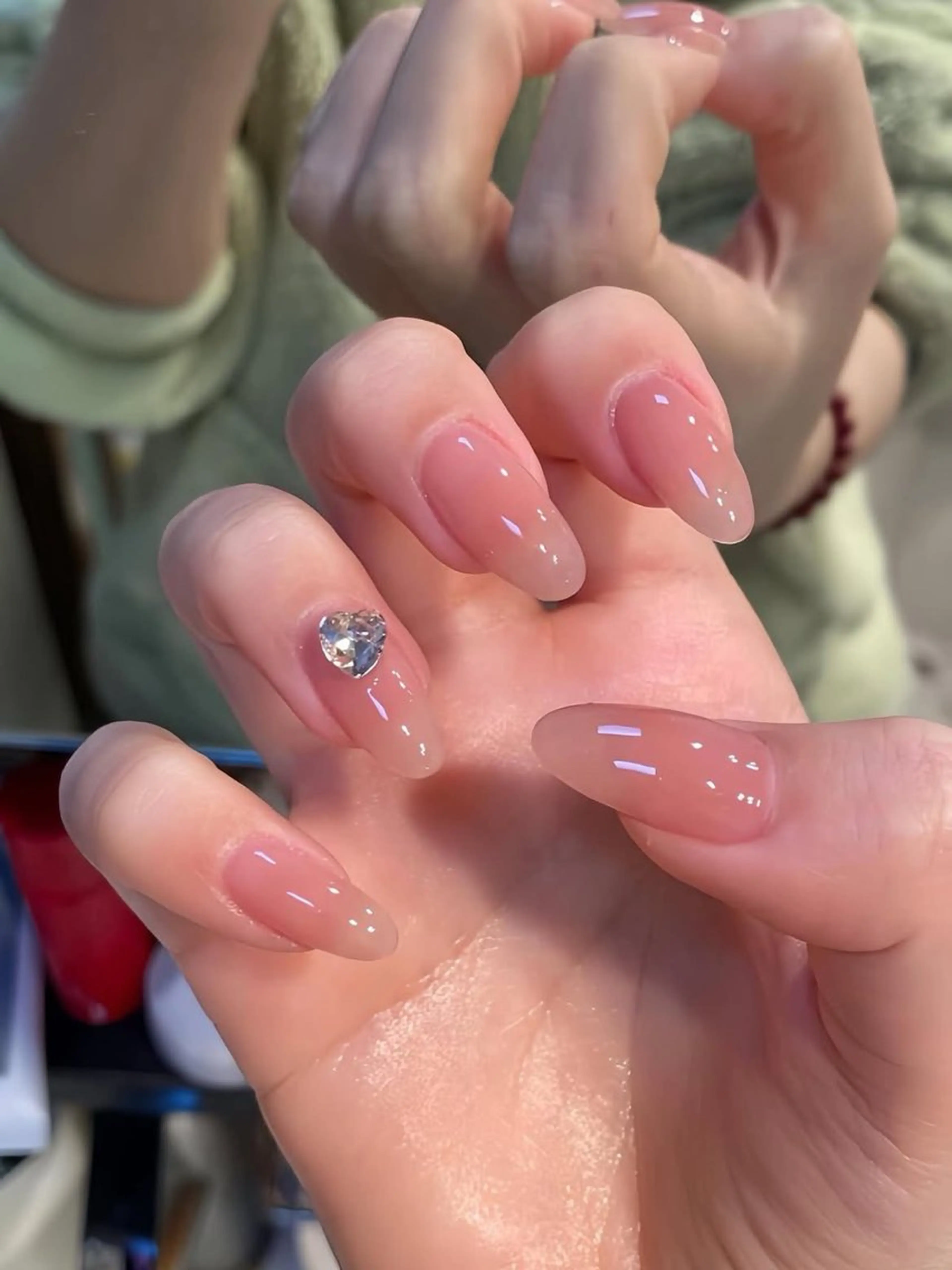 ネイル 韓国ネイル 持ち込み ニュアンスネイル ネイルチップ ハンドネイル JENNY ANA.CHUOのネイルデザイン