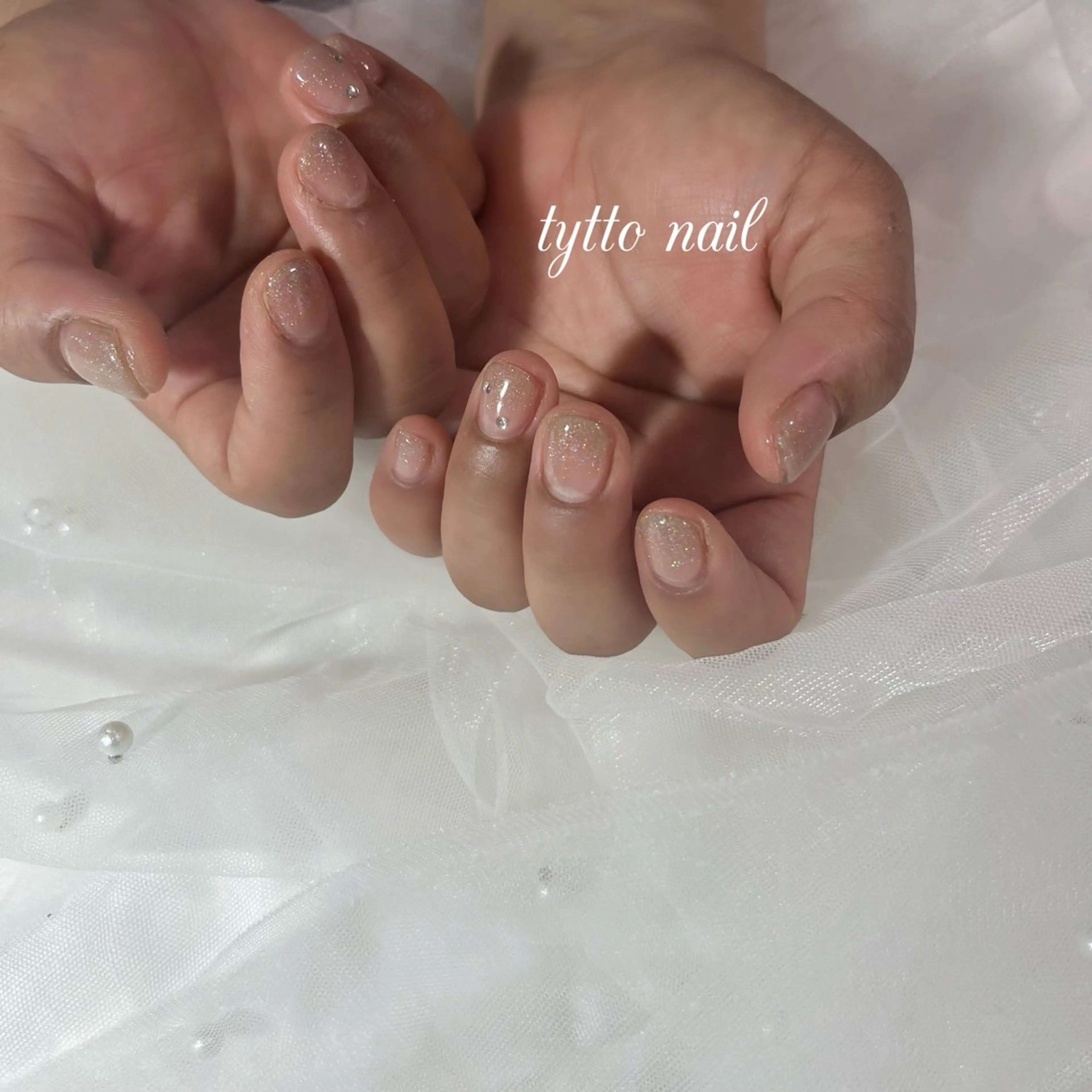 ネイル アートネイル ガーリー グラデーション キラキラネイル ラメ(グリッター) ハンドネイル tytto nail ❤︎‪‪eri‪‪のネイルデザイン