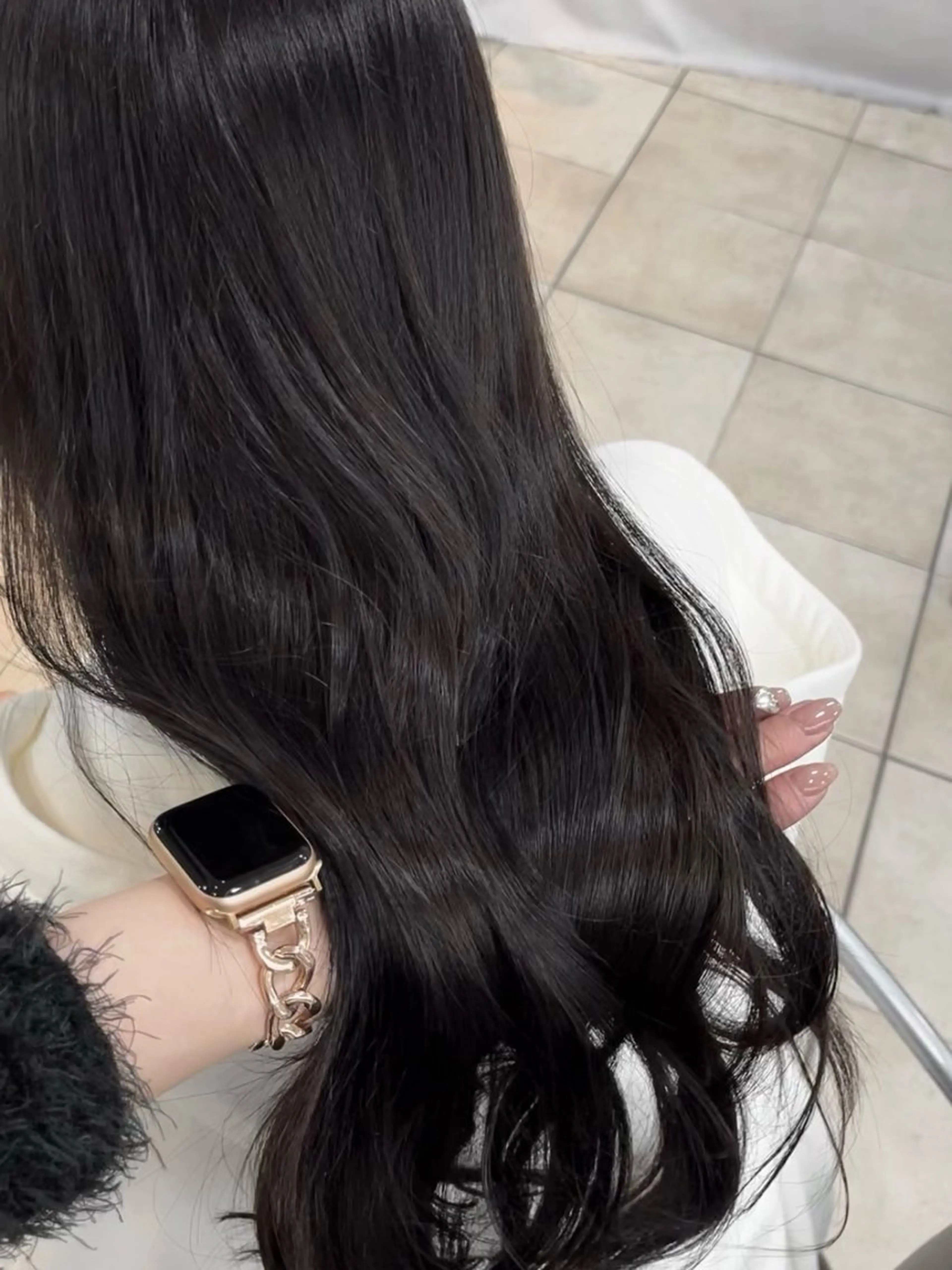 ロング カット ヘアカラー トリートメント 韓国盛れヘア🩶/ 池袋𝐑𝐢𝐧𝐚のヘアスタイル