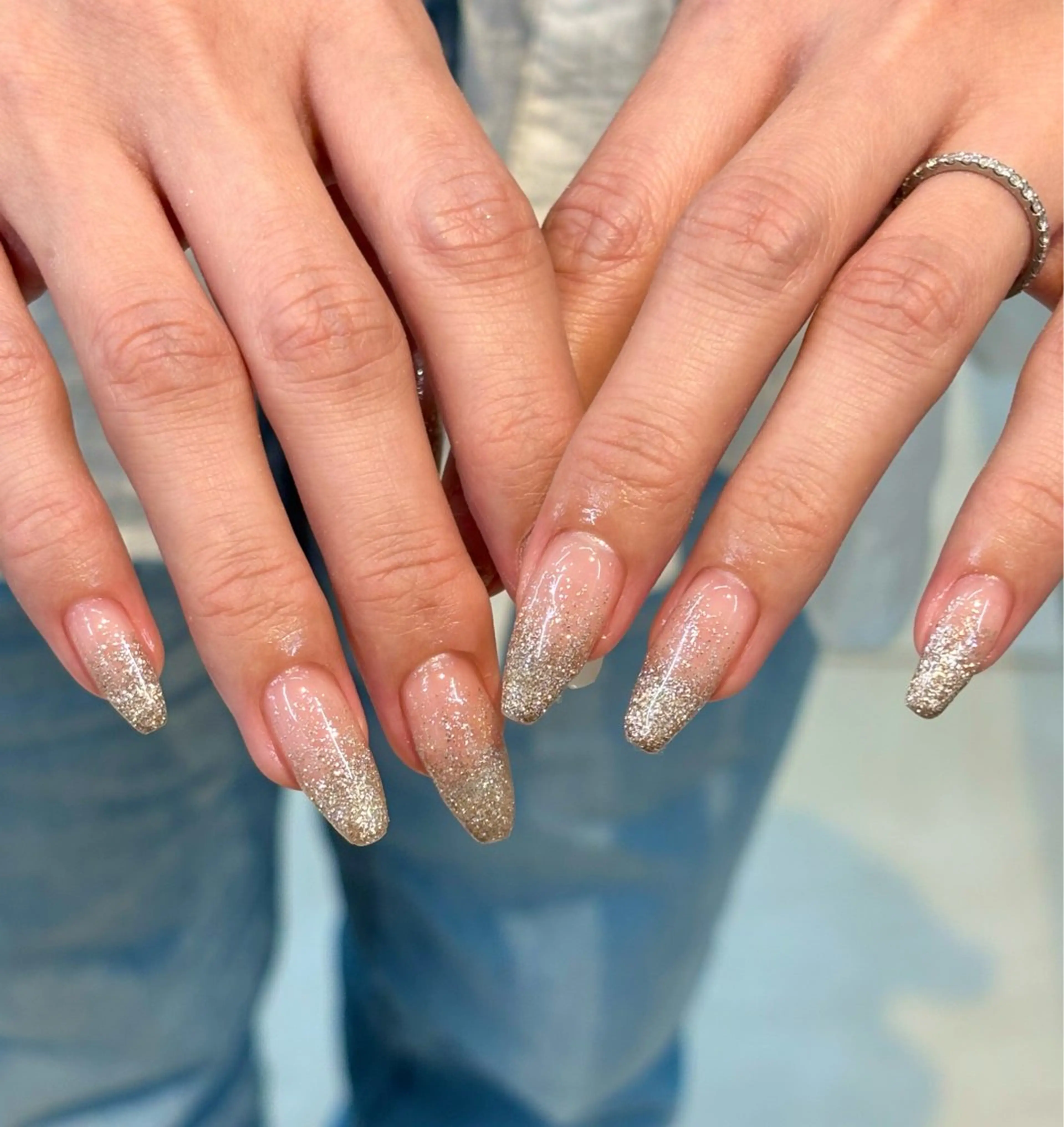 ネイル グラデーション ラメ(グリッター) ラメグラデーション ai nailのネイルデザイン