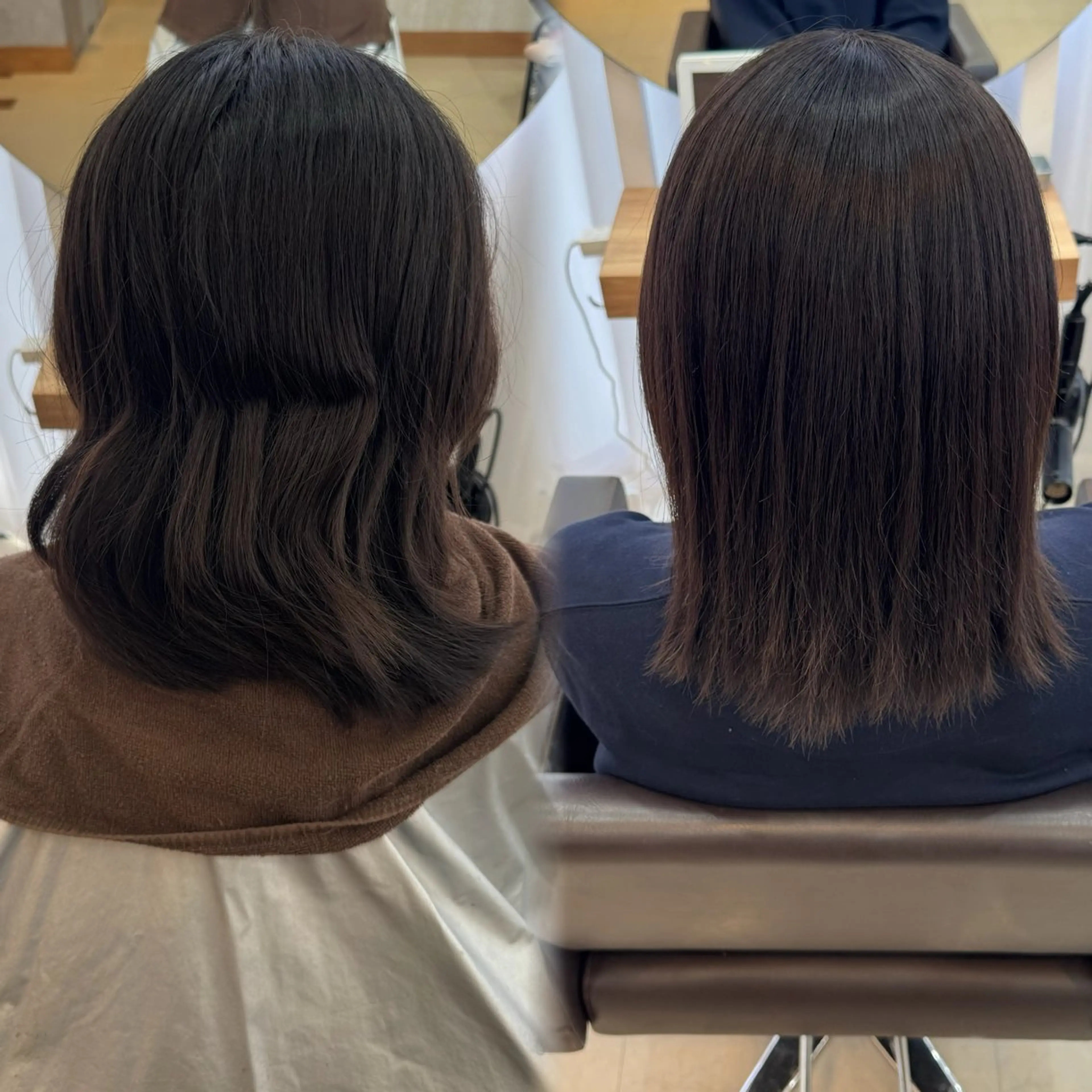 ミディアム 縮毛矯正 Agu hair 粉河のヘアスタイル