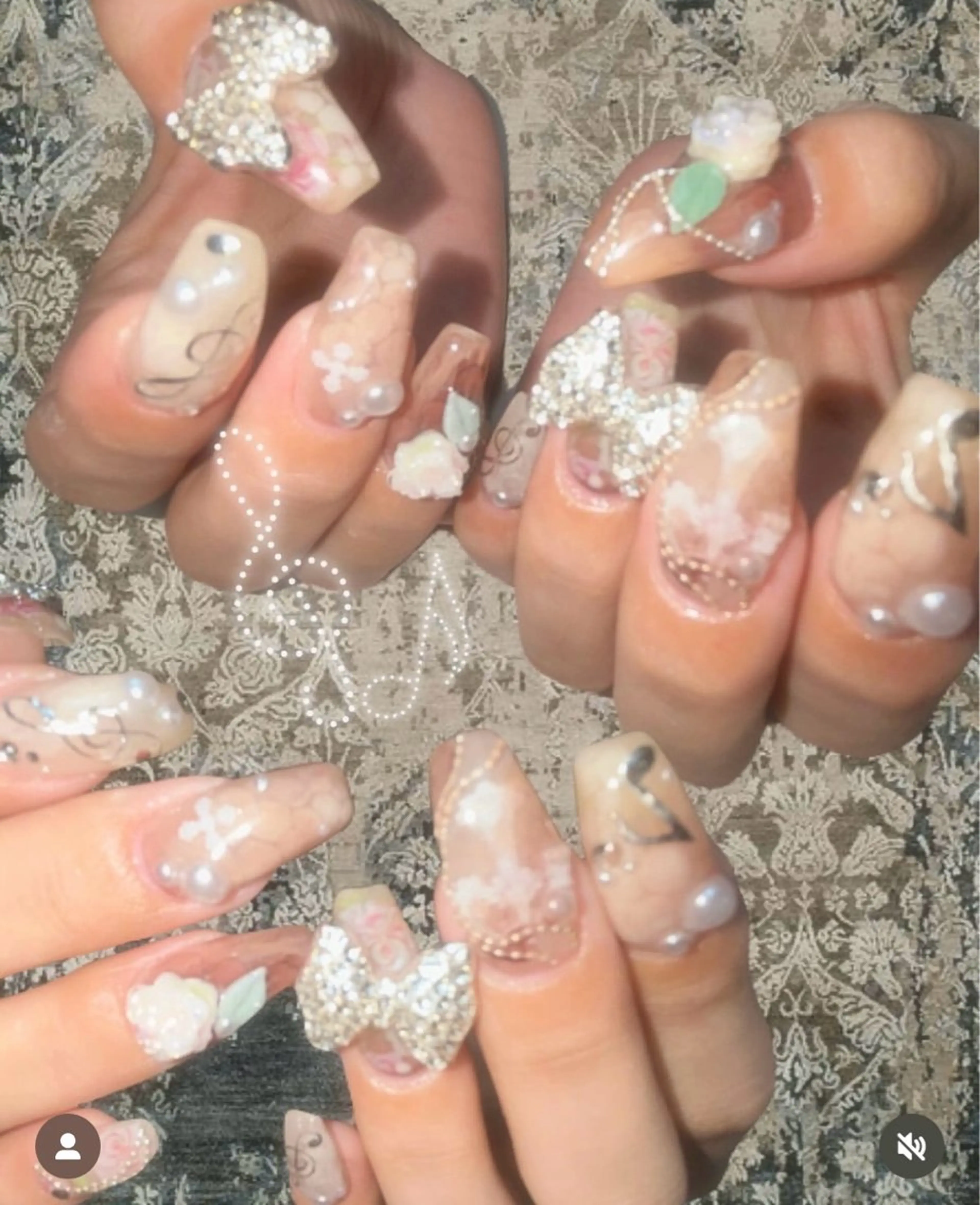 ネイル ハンドネイル フットネイル kana/モード ・グランジ໒꒱のネイルデザイン