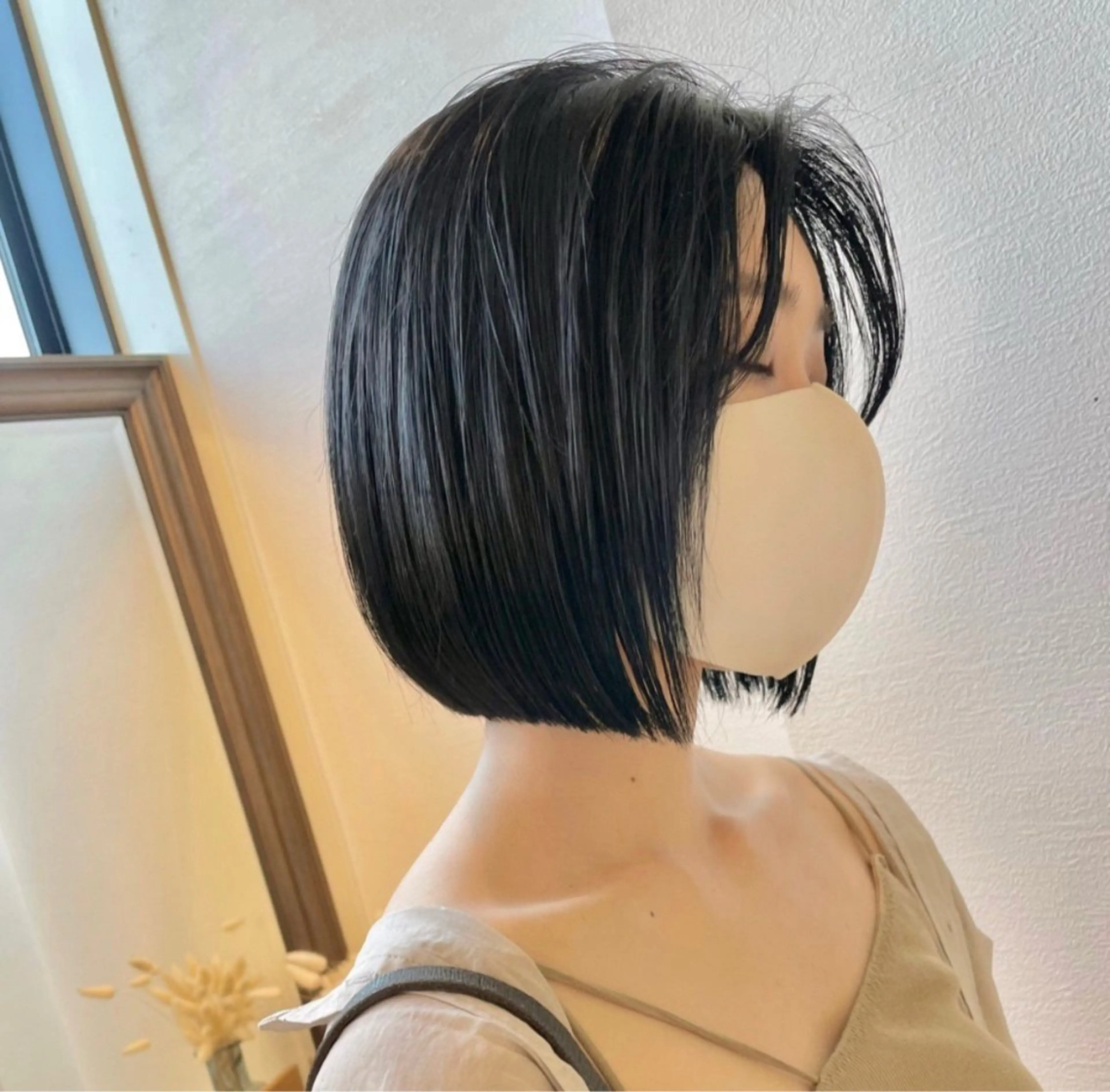 ショート カラー パーマ 縮毛矯正 カット 縮毛矯正 大和田拓夢 /縮毛矯正/艶髪ボブのヘアスタイル