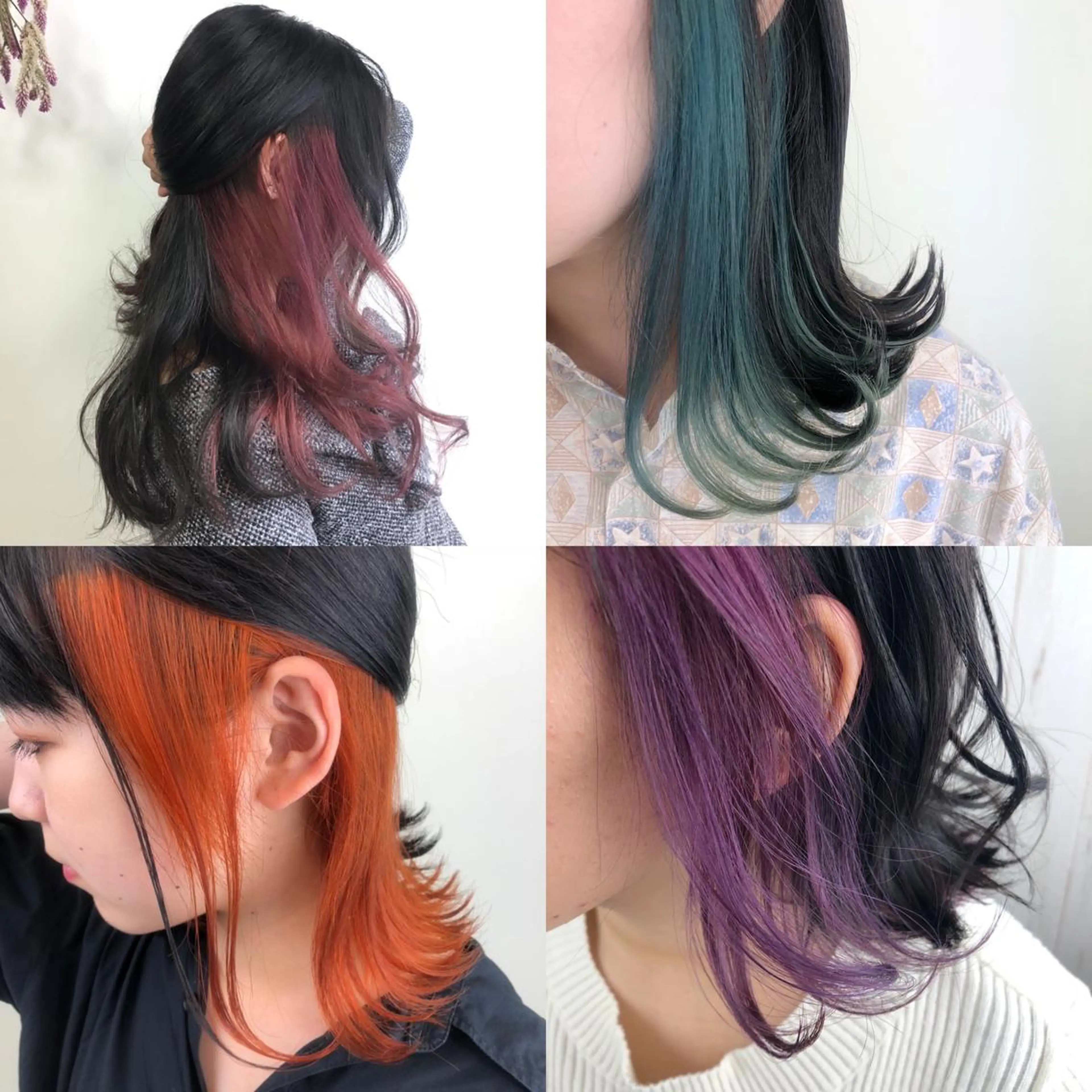 ショート カラー ヘアアレンジ イヤリングカラー インナーカラー ウルフカット 渋谷の人のヘアスタイル