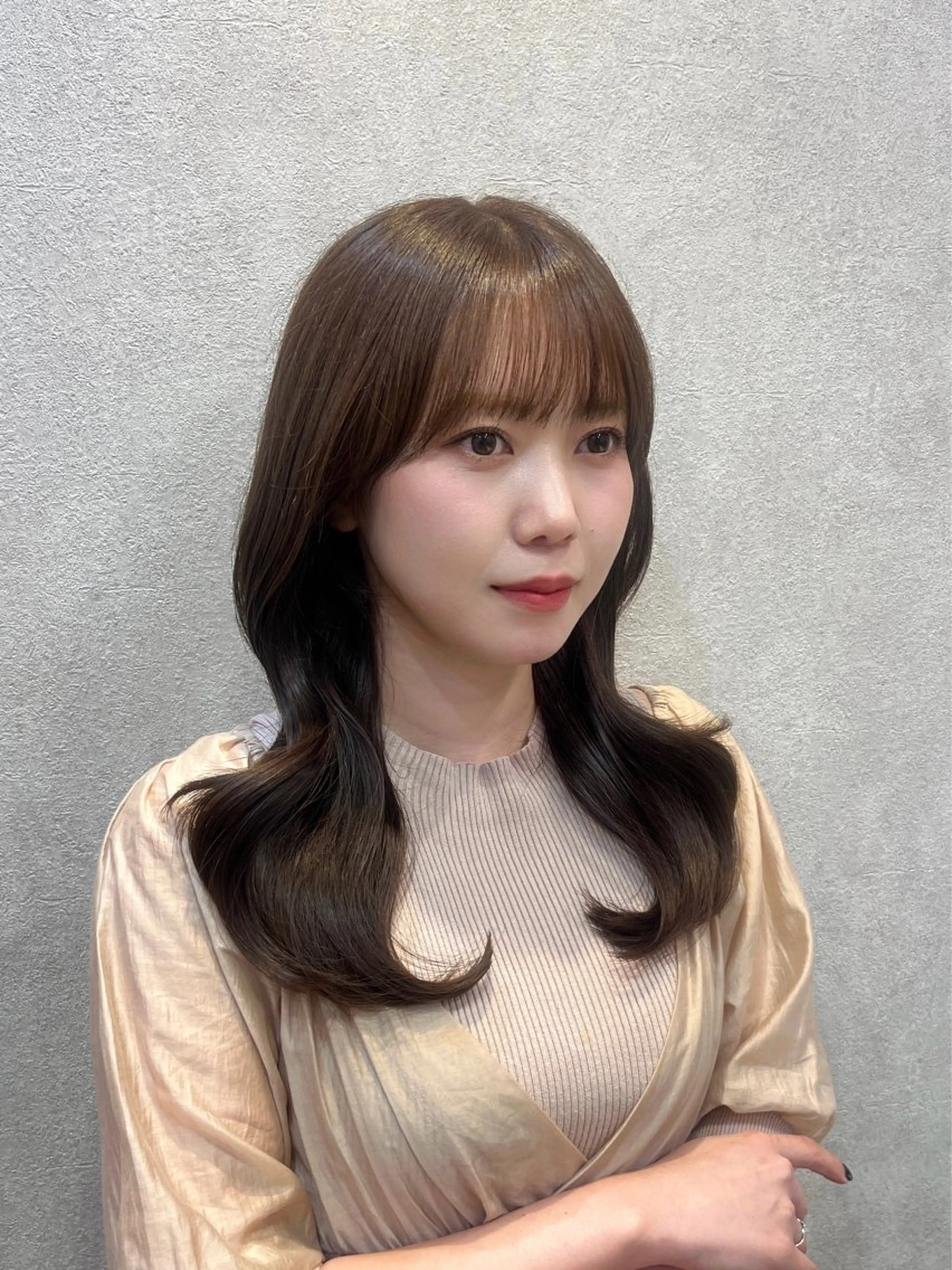 セミロング カット ヘアカラー 韓国🎀レイヤー/艶 髪/縮毛矯正/ユリナのヘアスタイル