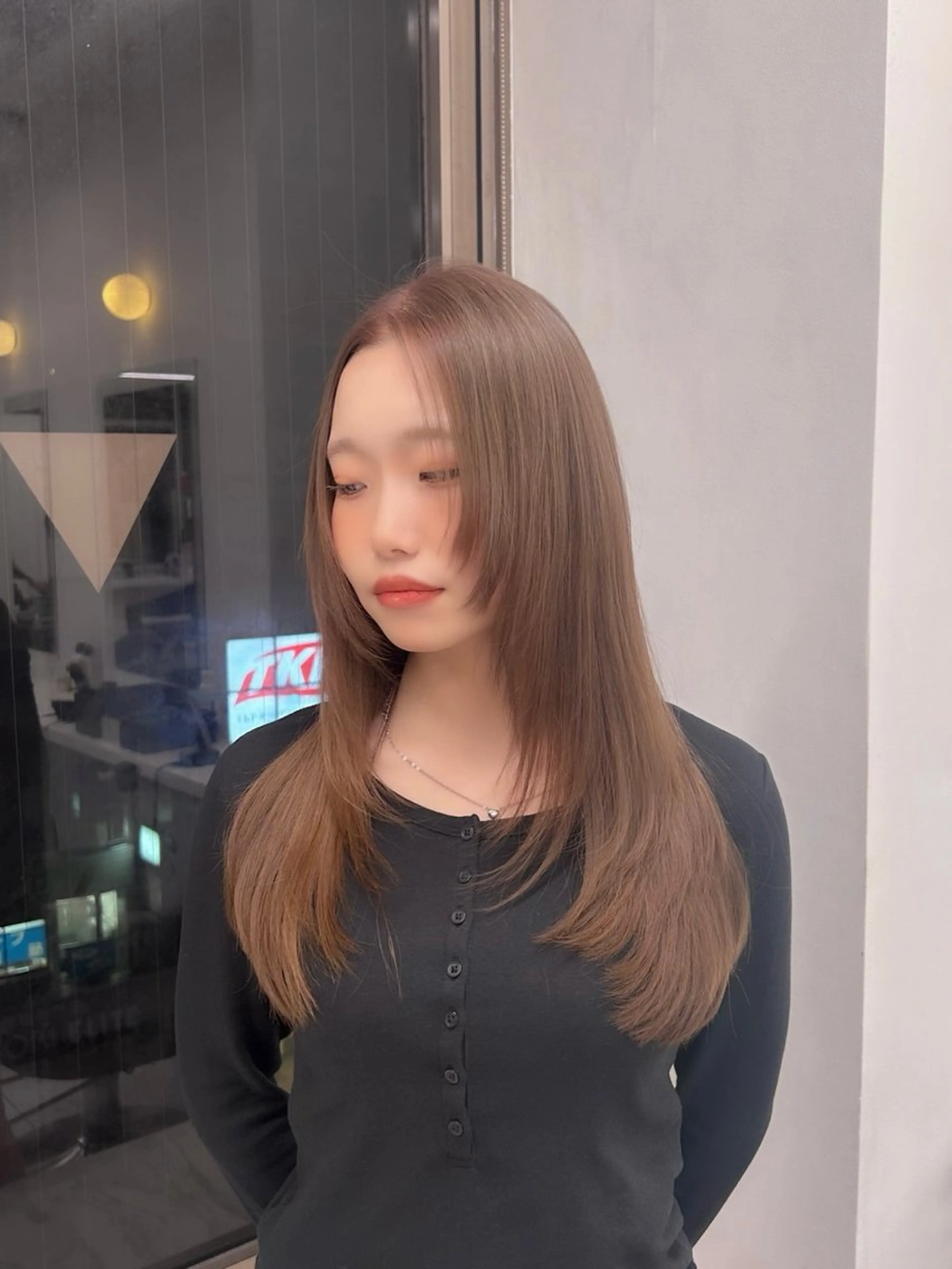 ロング カラー パーマ ヘアアレンジ メンズ キッズ 🎀韓国風レイヤー/ ベージュ/ハイトーンのヘアスタイル