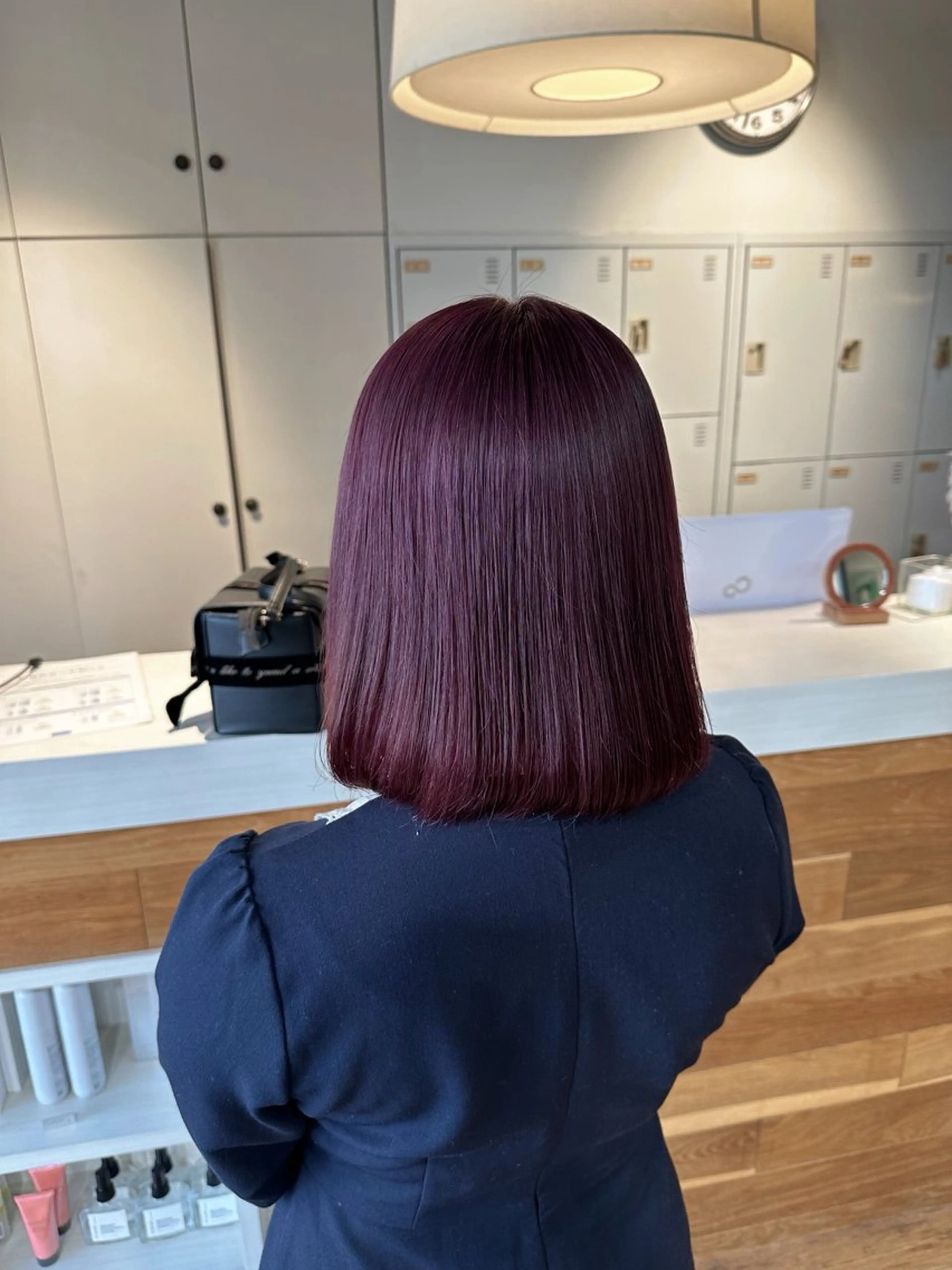 ミディアム カラー ヘアカラー 塩澤 榛奈のヘアスタイル