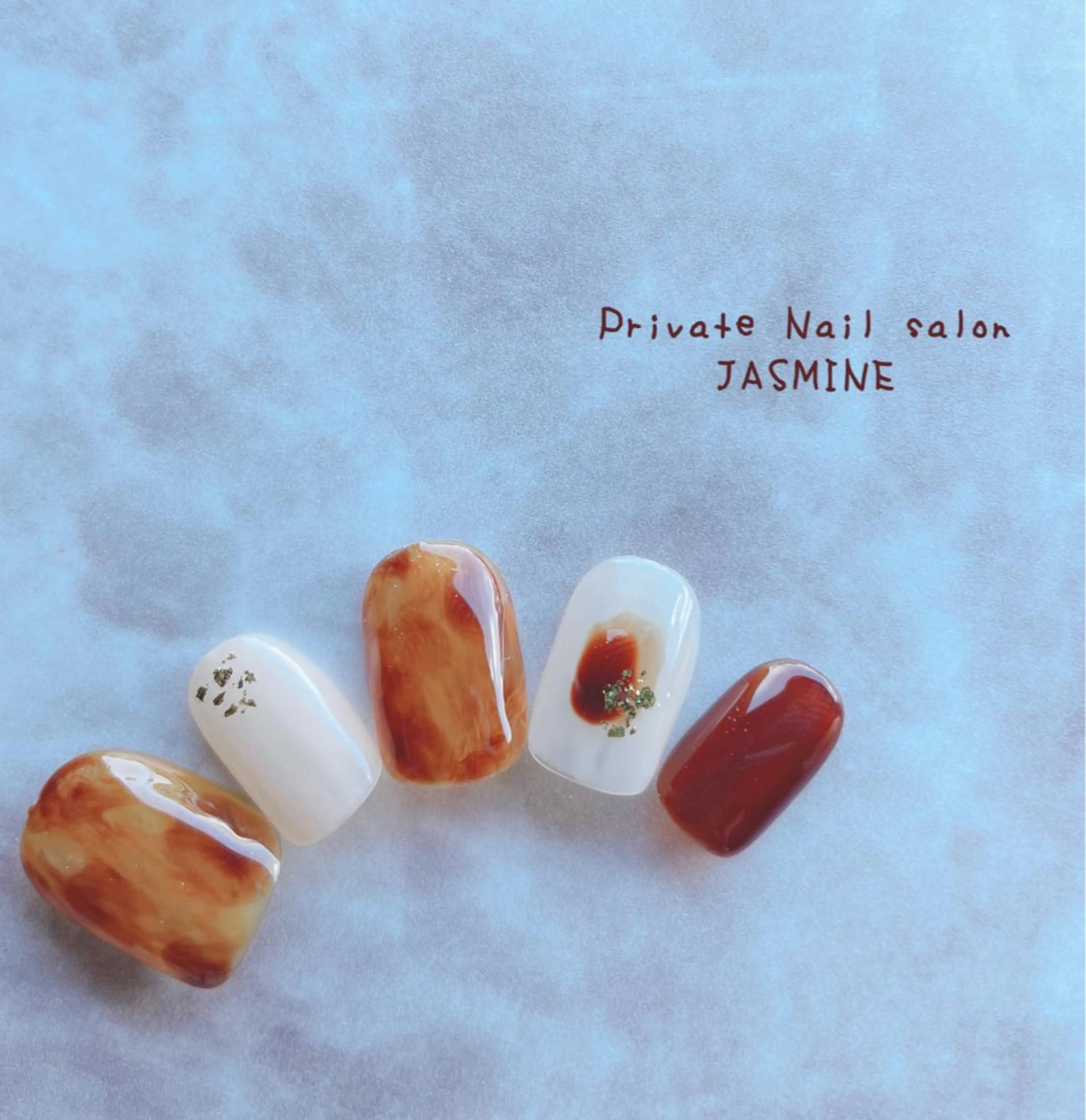 ネイル べっ甲ネイル ハンドネイル Nail salon JASMINEのネイルデザイン