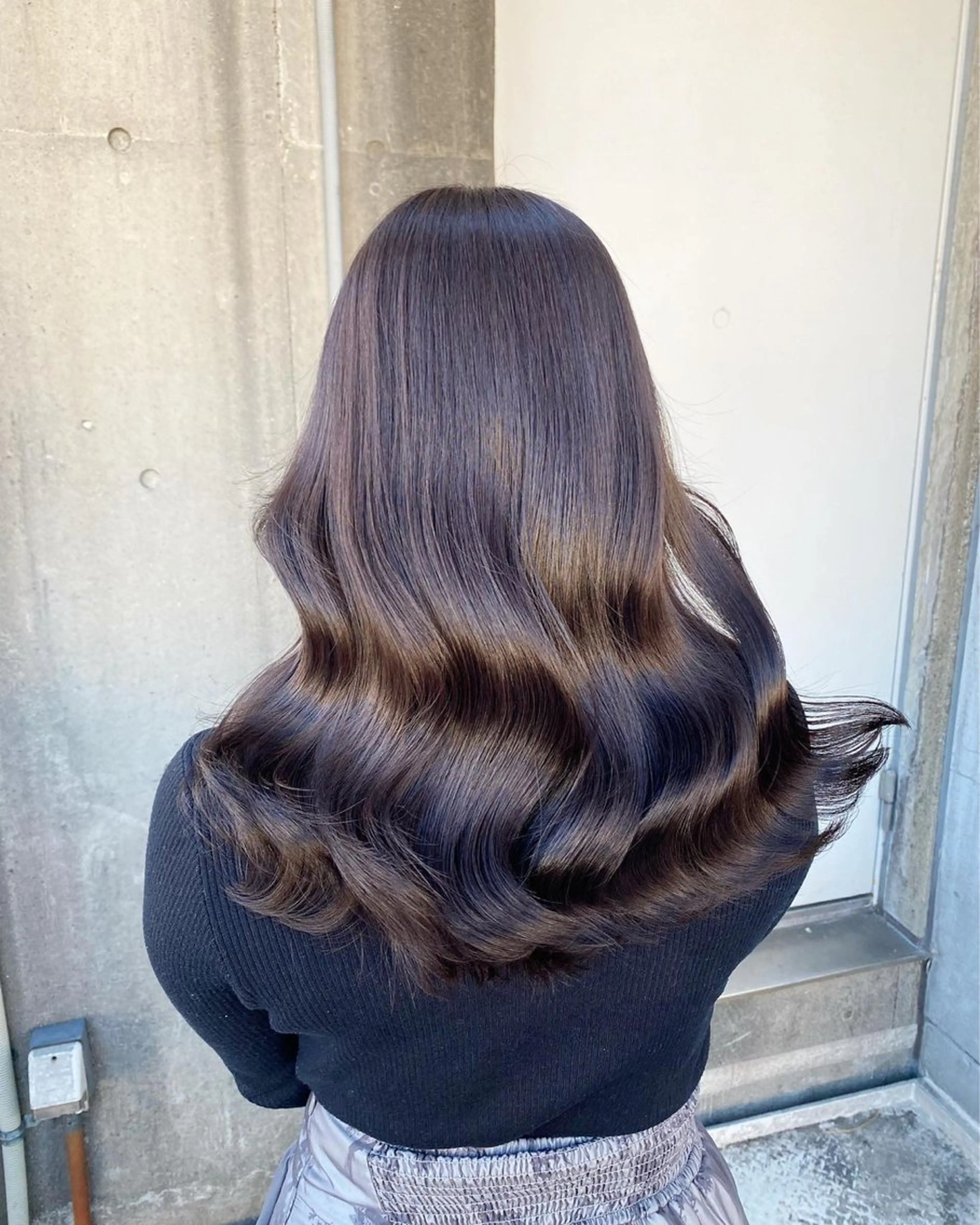 ロング カラー ヘアアレンジ ブラウンカラー 上品な透明感カラー 寒色＆暖色ヘア💗のヘアスタイル