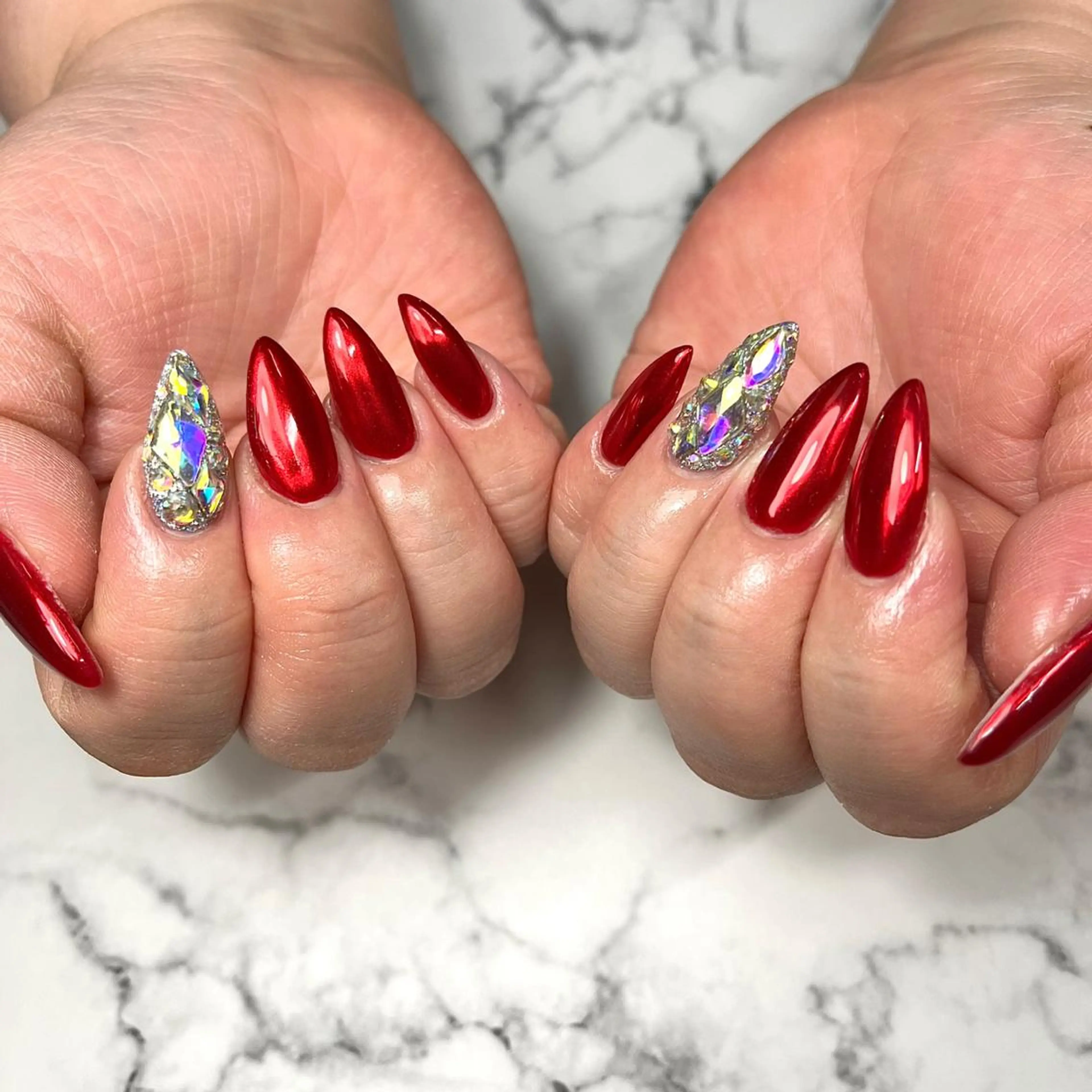 ネイル アートネイル ジェルネイル キラキラネイル 韓国ネイル ミラーネイル ハンドネイル NAIL NOWのネイルデザイン