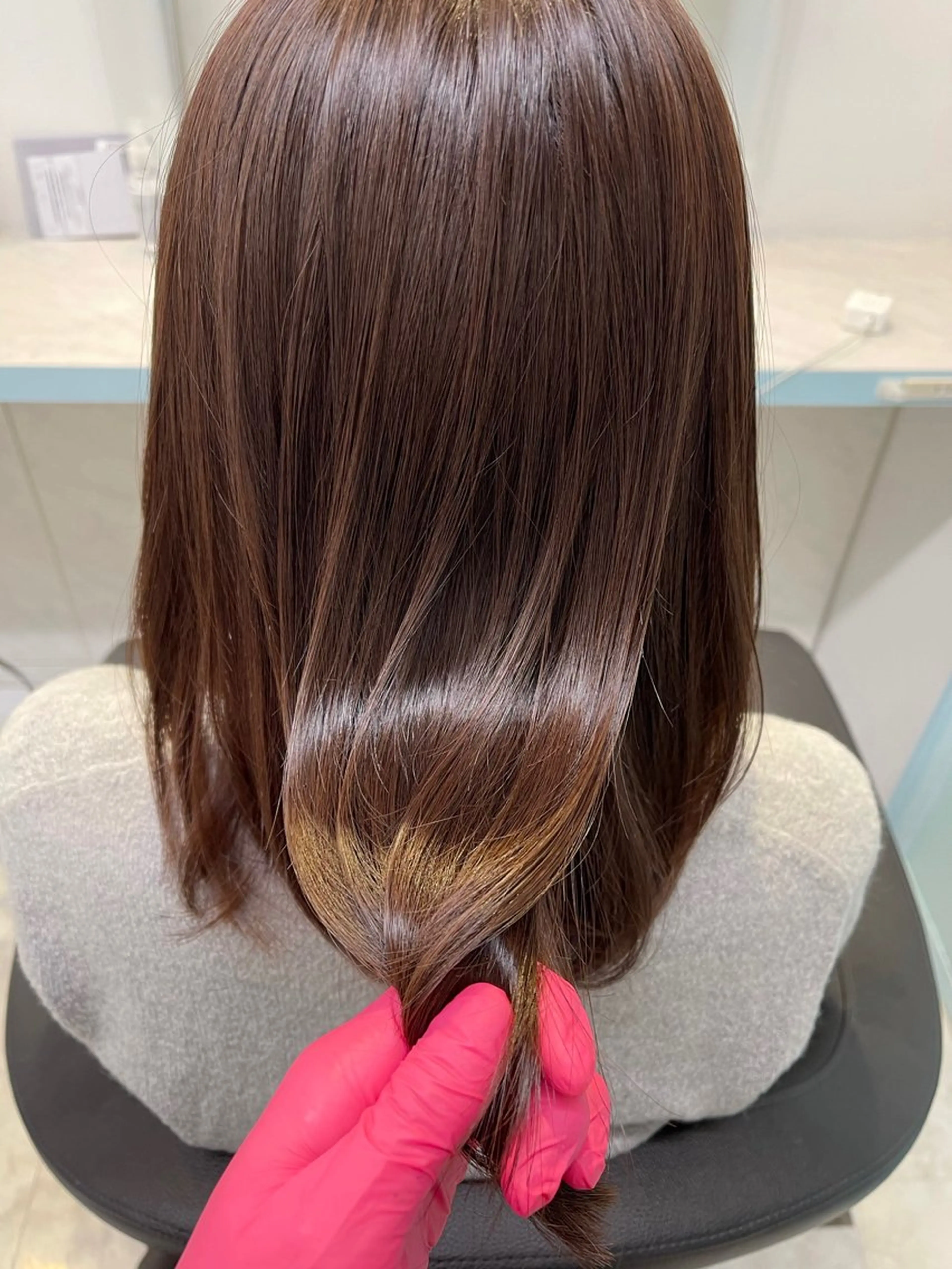 ミディアム カット ヘアカラー トリートメント 🪞手軽に✨可愛く /池袋　LAND🪞のヘアスタイル