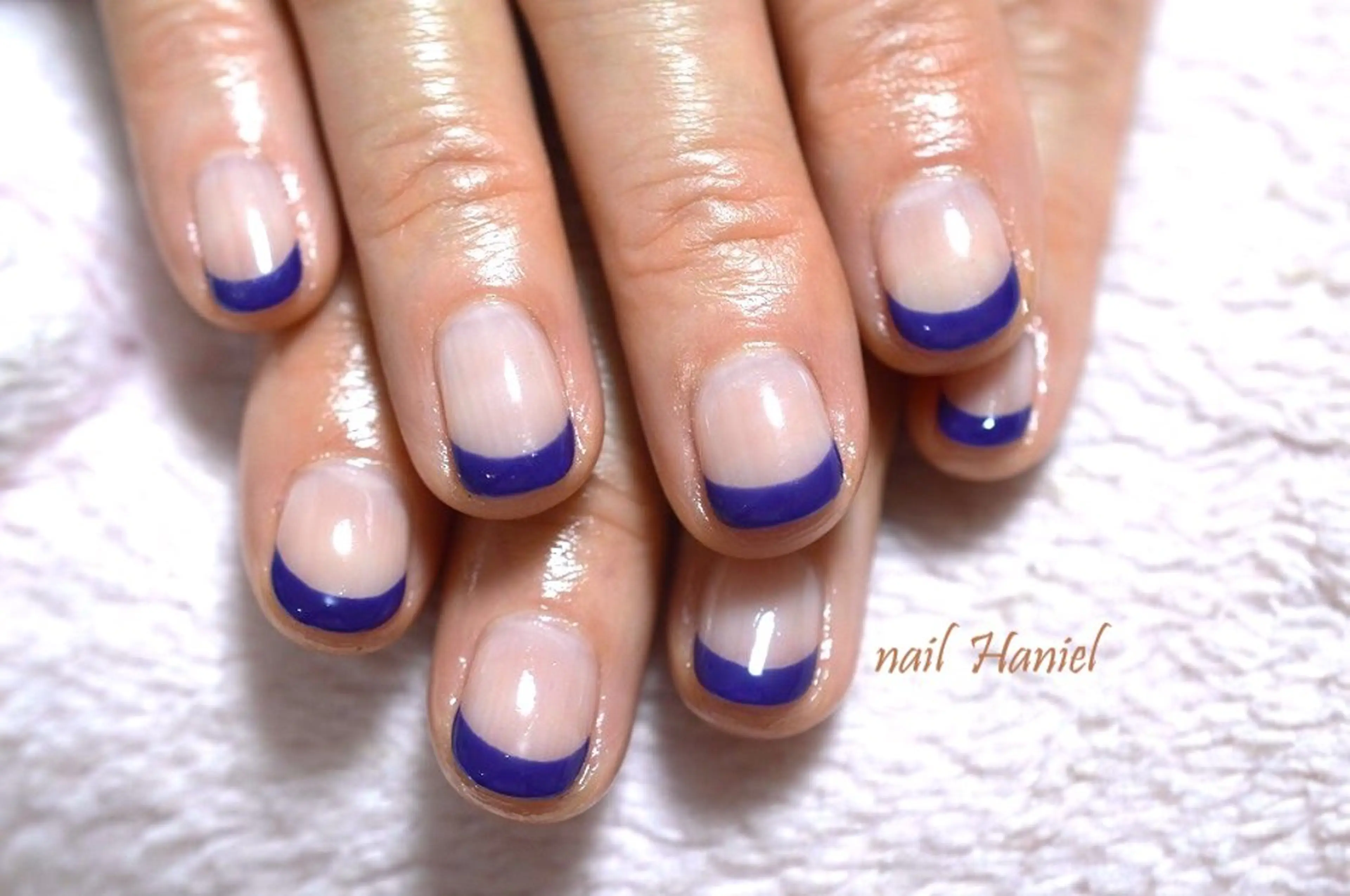 ネイル アートネイル フレンチネイル ジェルネイル 韓国ネイル ロングネイル nail Haniel所属・半蔵門サロンハニエル 魅神 ちよのネイルデザイン