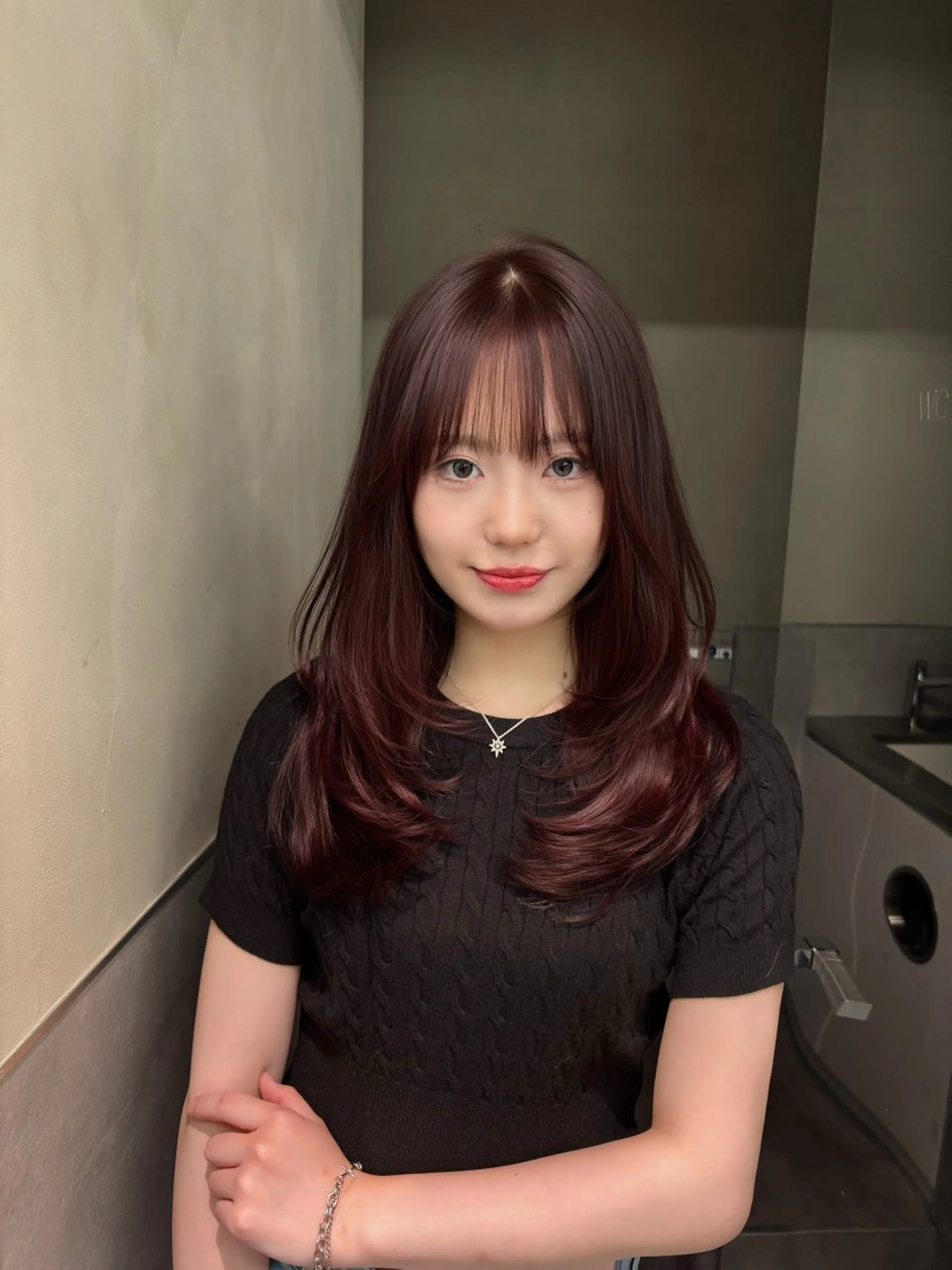 カラー レッドカラー ボブカット/カラー /Aika🎀🤍のヘアスタイル