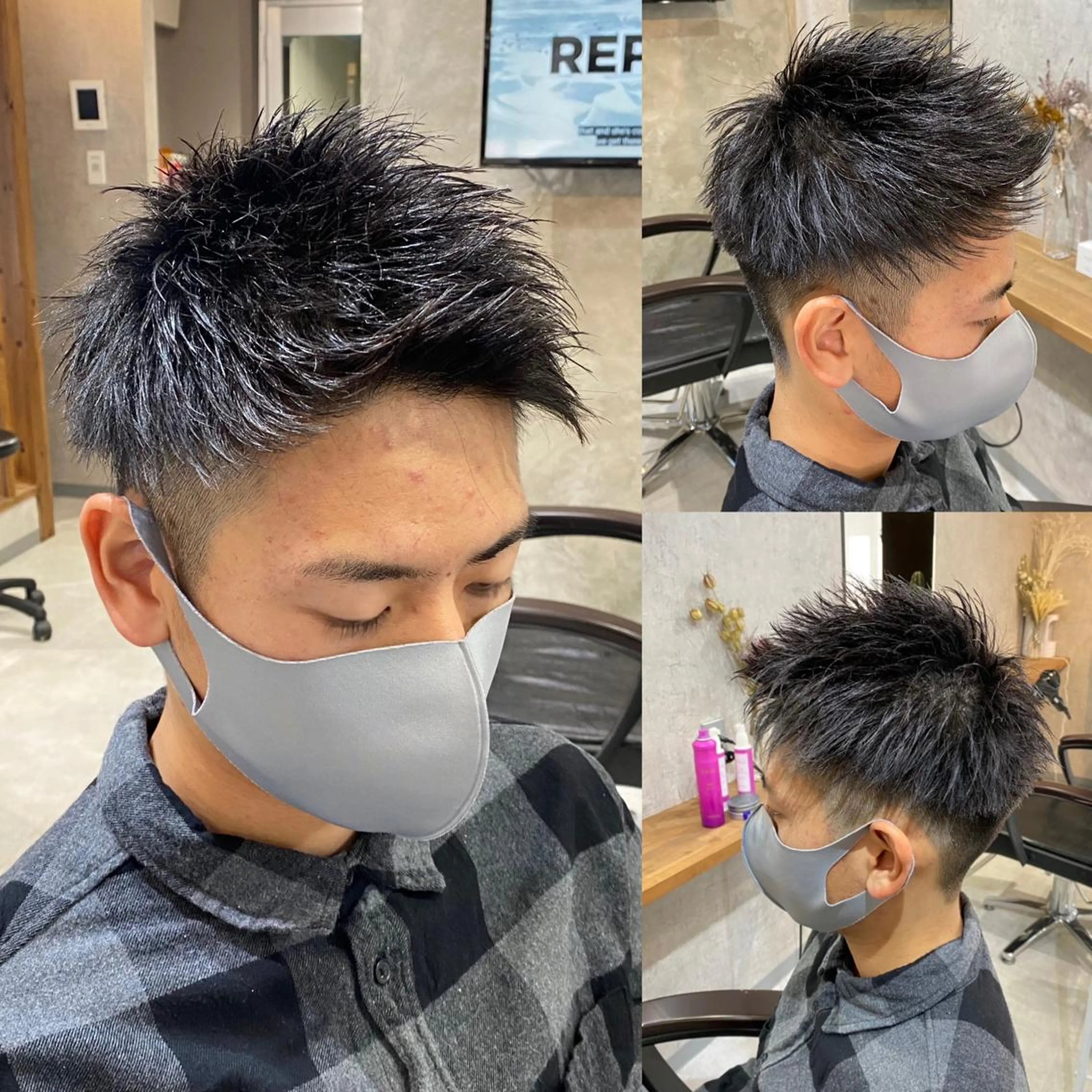 メンズ R/🤎 パーマ＆ブリーチ🔥のヘアスタイル