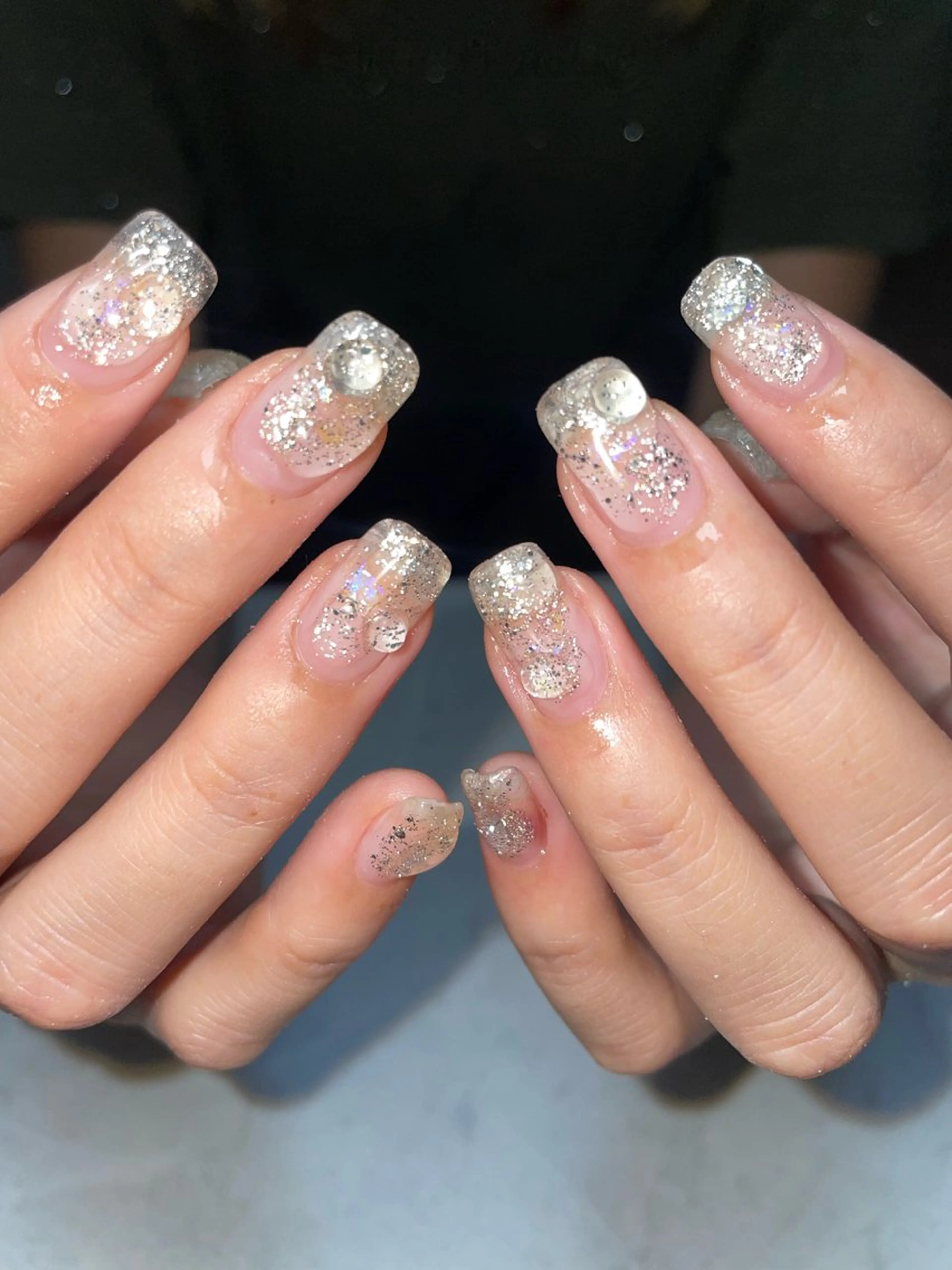 ネイル フラッシュネイル キラキラネイル ぷっくりネイル ハンドネイル miinail miyuuのネイルデザイン