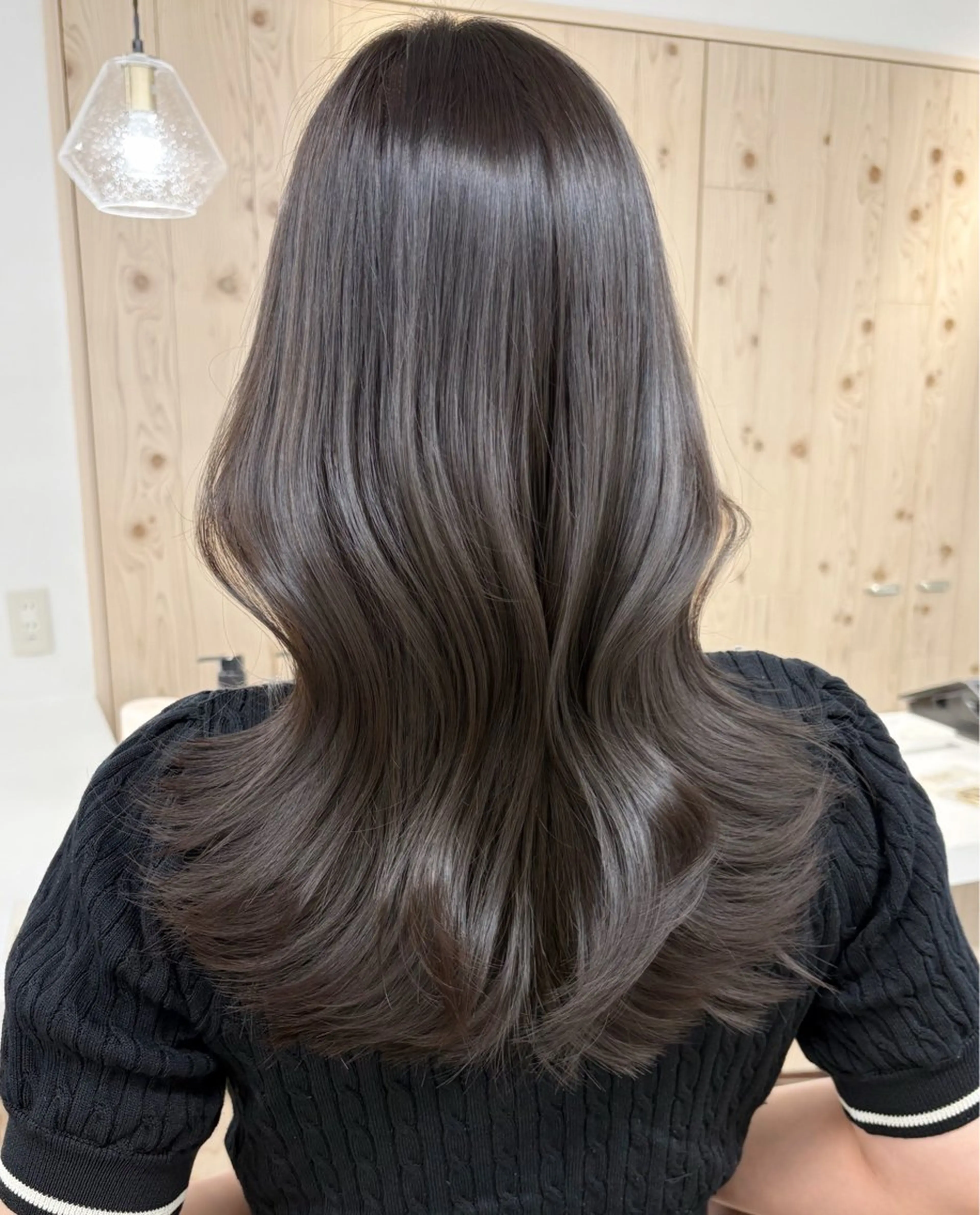 ロング カラー カット ヘアカラー トリートメント ヘアセット 新宿/韓国ヘア/ 髪質改善ストレートのヘアスタイル