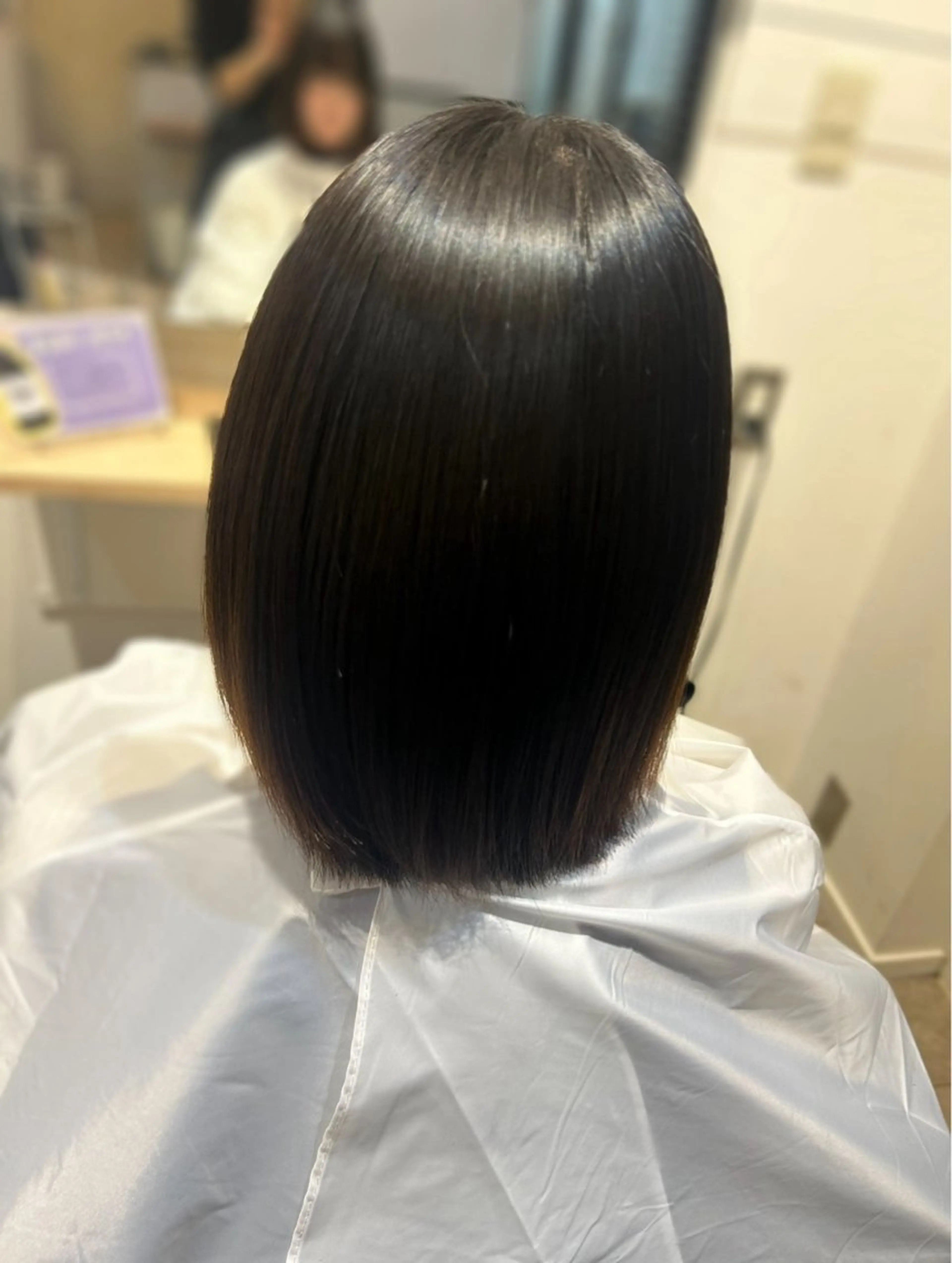 ミディアム 縮毛矯正 新村 捺のヘアスタイル