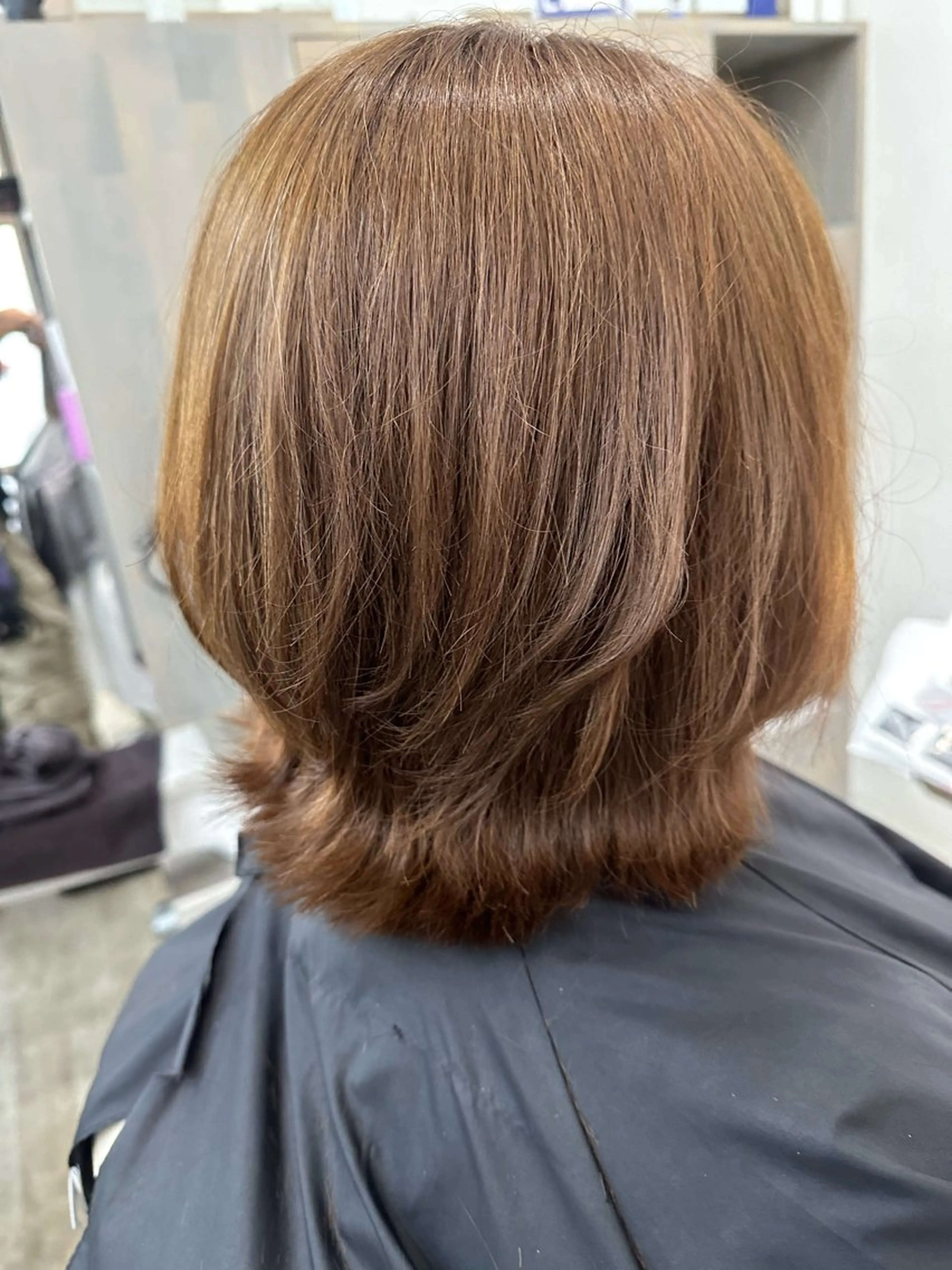 ミディアム ボブレイヤー ボブ レイヤーカット カット 縮毛矯正 佐藤 はるとのヘアスタイル