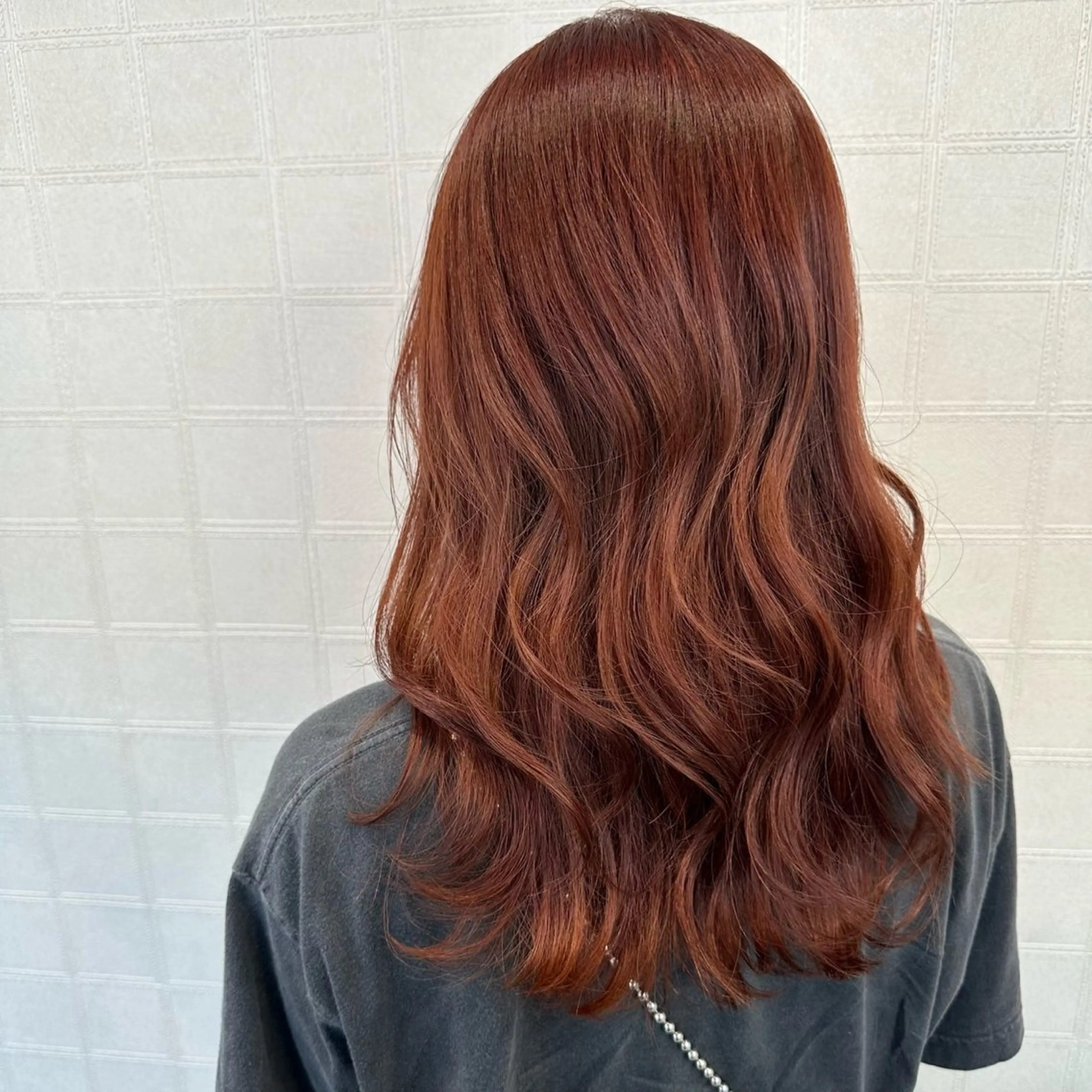 ロング カラー オレンジ カット ヘアカラー トリートメント 髪質改善/美髪カラー イシカワ ヒロトのヘアスタイル