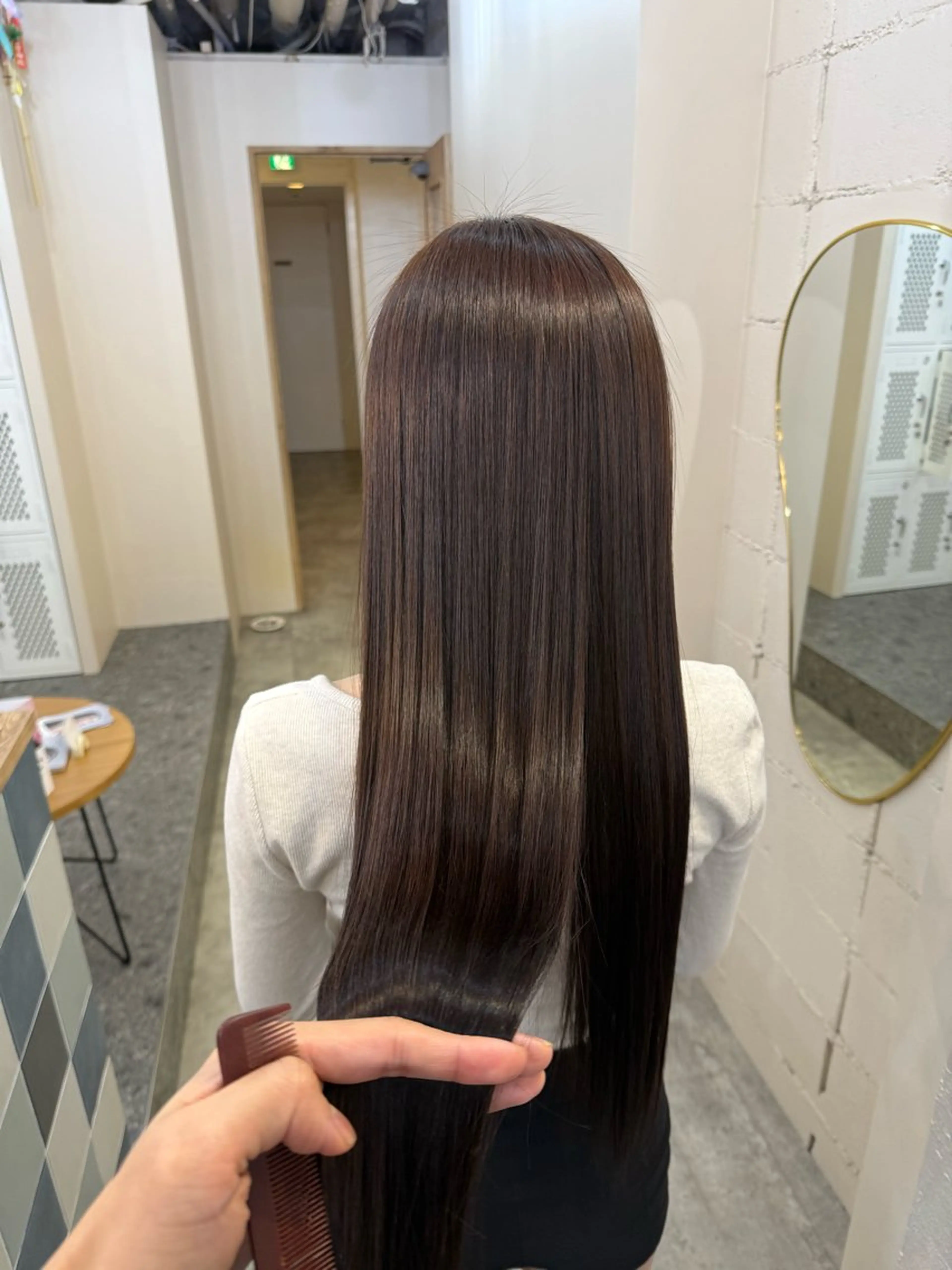 ロング 髪質改善 縮毛矯正 縮毛矯正 サラツヤ縮毛矯正✨ モデル募集（藤野）のヘアスタイル