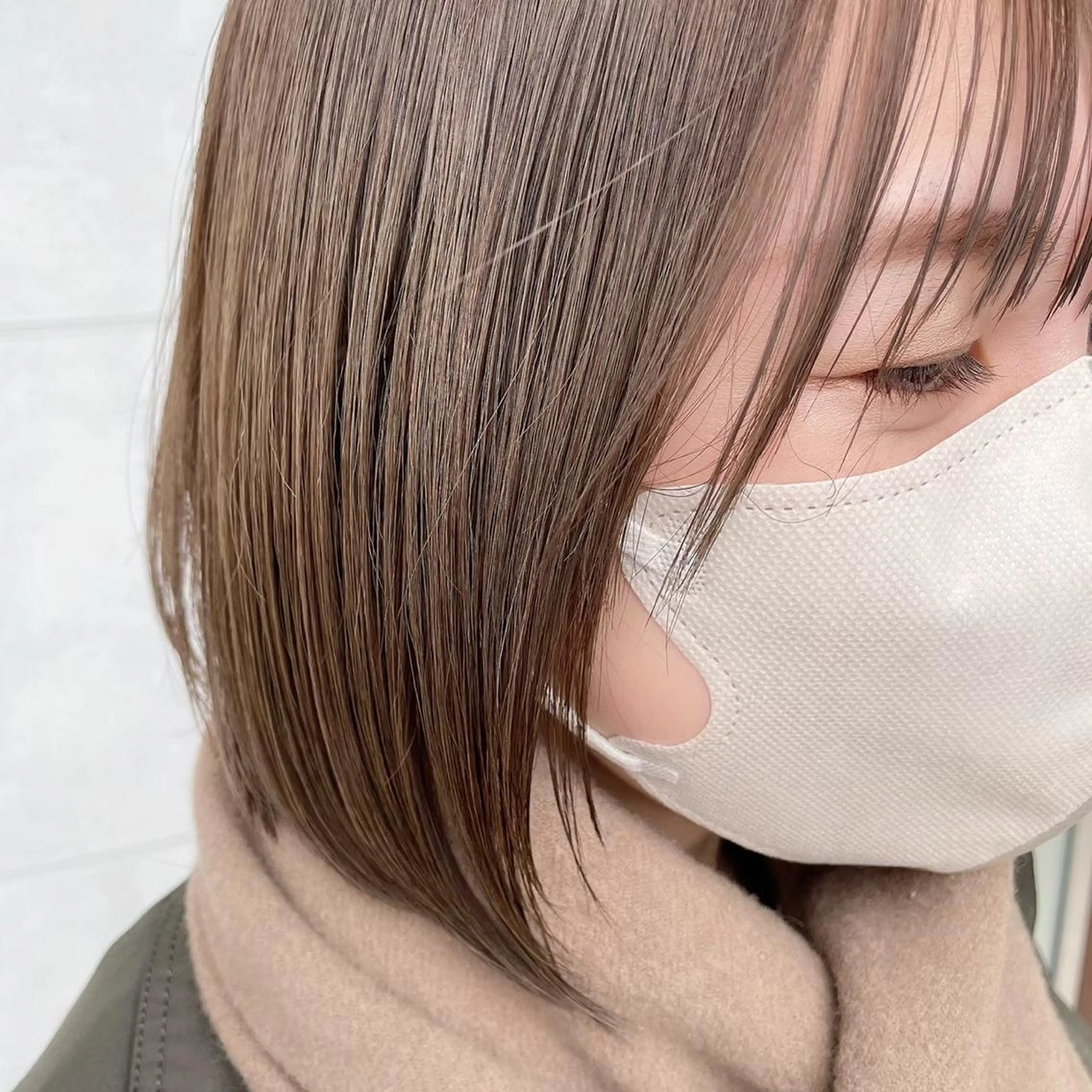 ミディアム 飛田 楓信のヘアスタイル
