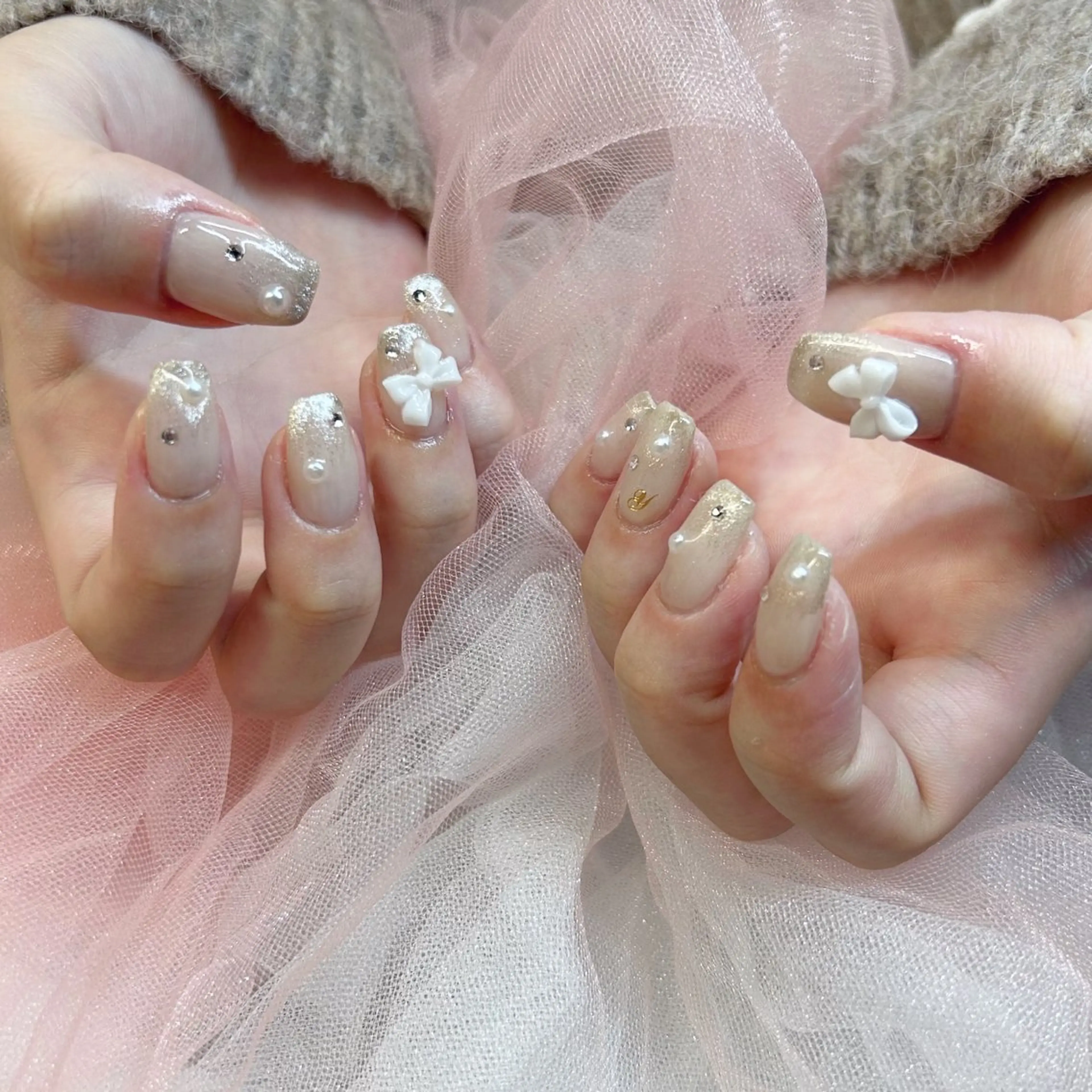 ネイル リボン EMANON心斎橋店所属・大阪心斎橋ネイル/ hinataのネイルデザイン