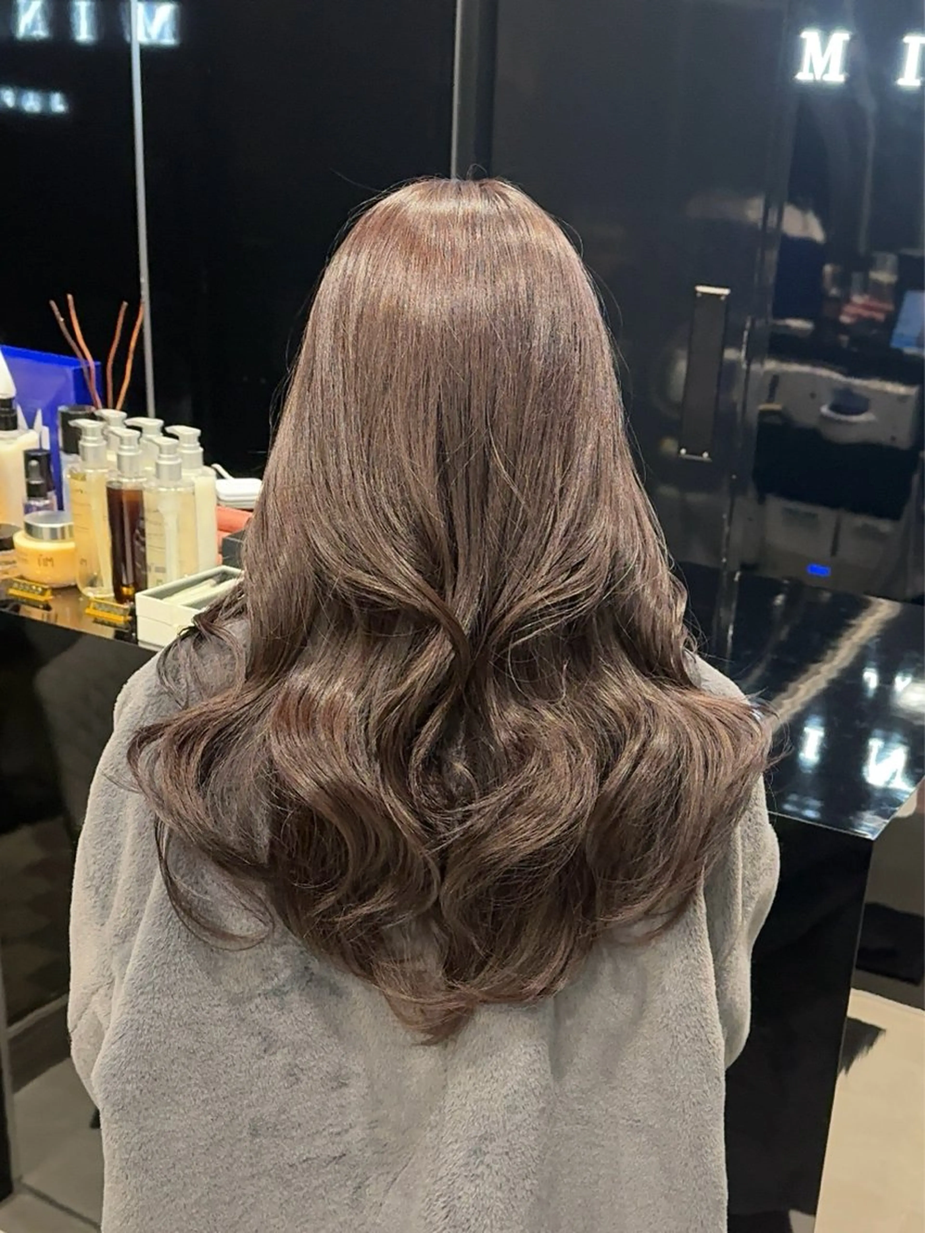 セミロング カラー 透明感カラー グレージュ HARUKI MINATO JAPAN福岡所属・モテ髪レイヤー /韓国ヘアNOBUのヘアスタイル