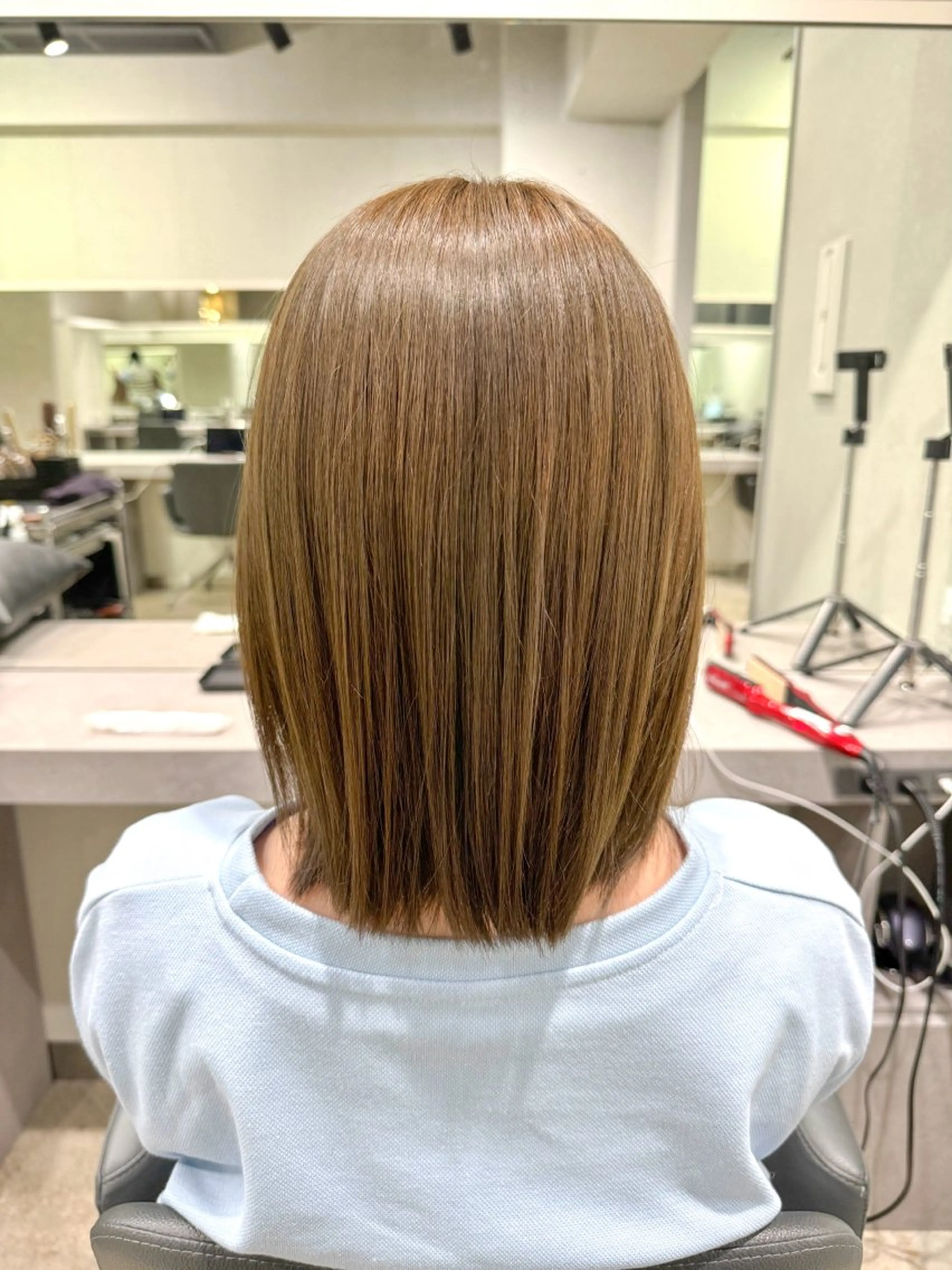 セミロング カラー ショート・ボブ特化✨ 美髪縮毛矯正/松本のヘアスタイル