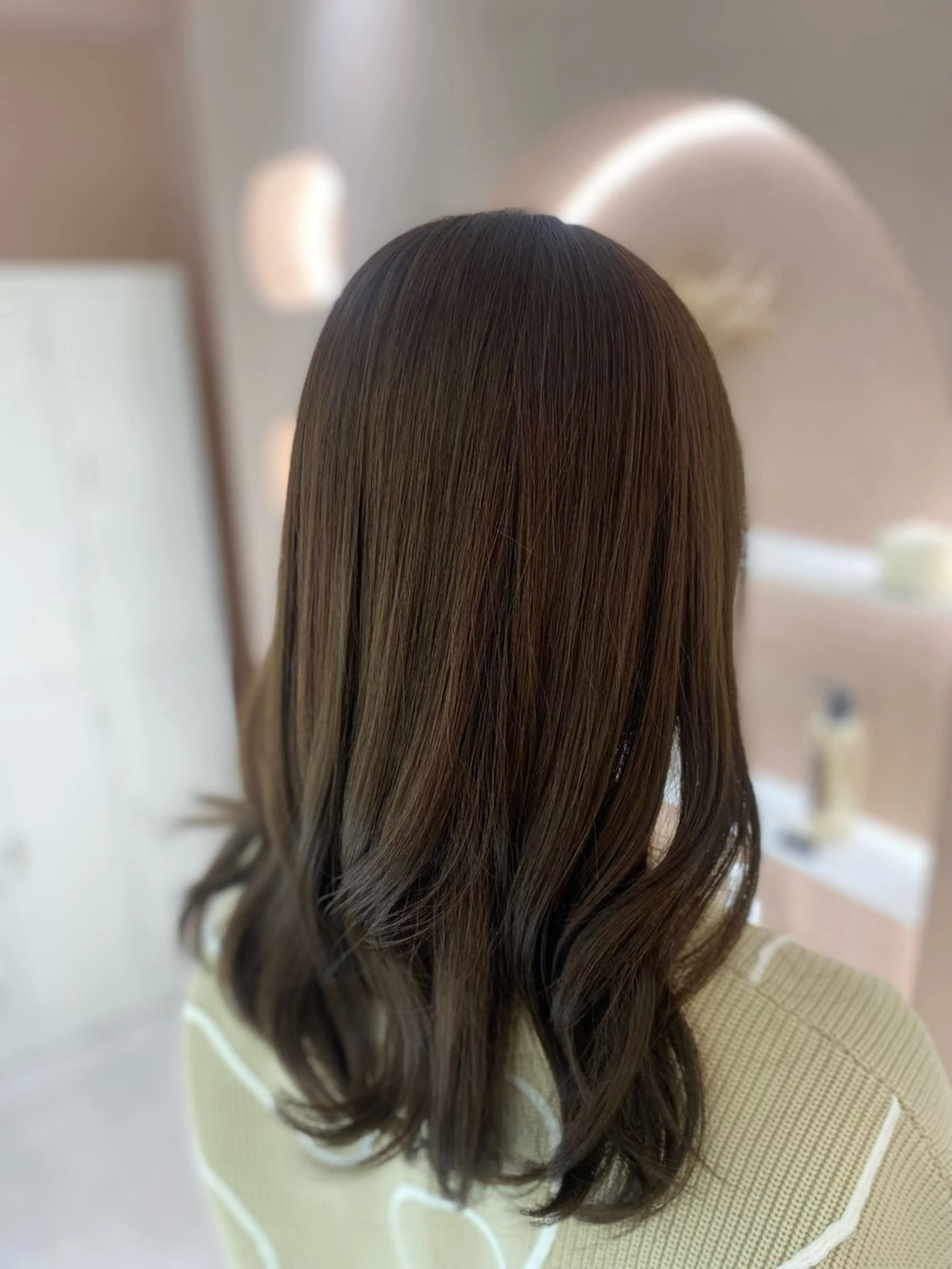 セミロング カット ヘアカラー トリートメント 透明感カラー💜艶髪 sayakaのヘアスタイル