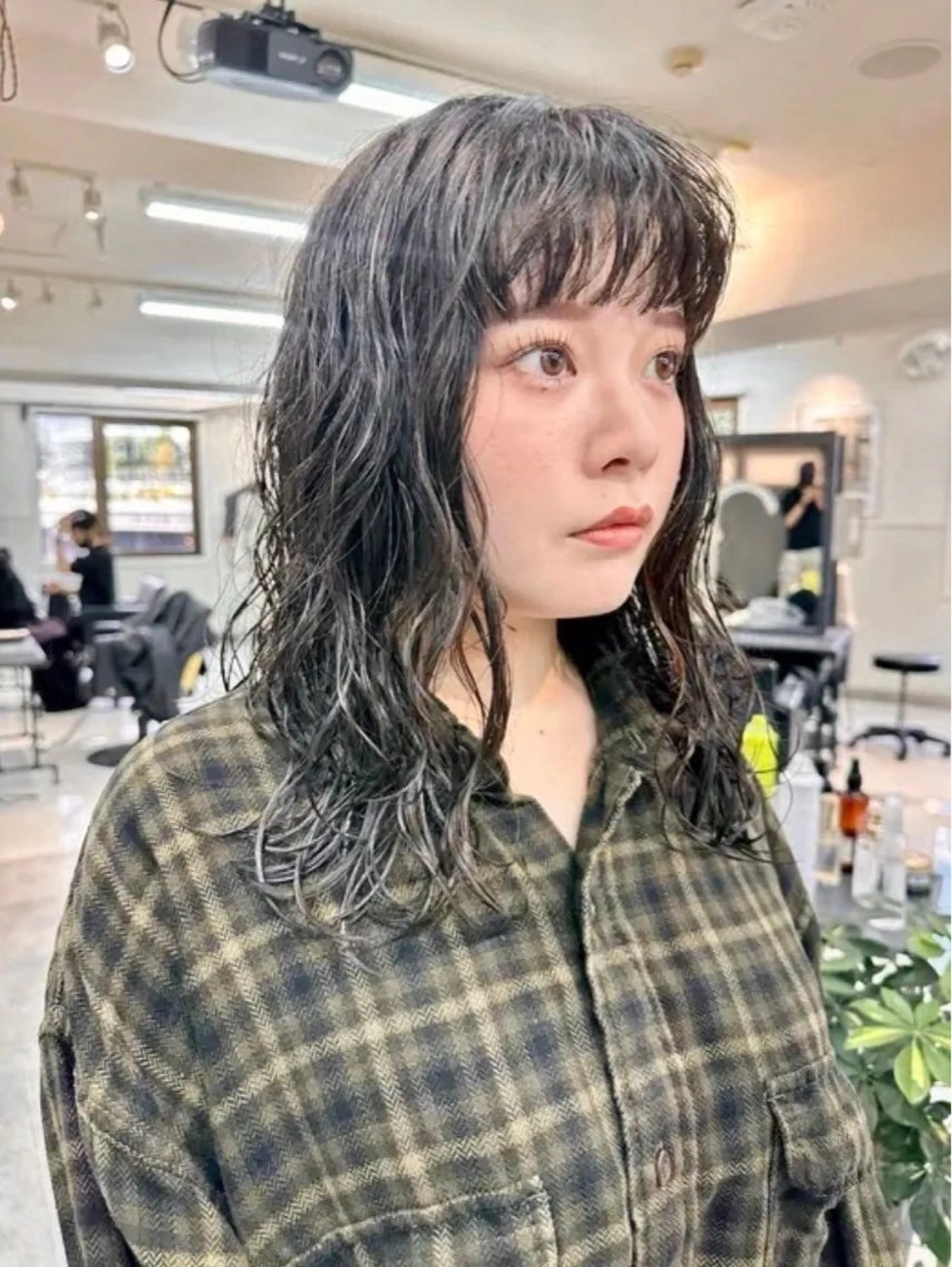 パーマ RIN パーマ/暖色カラーのヘアスタイル