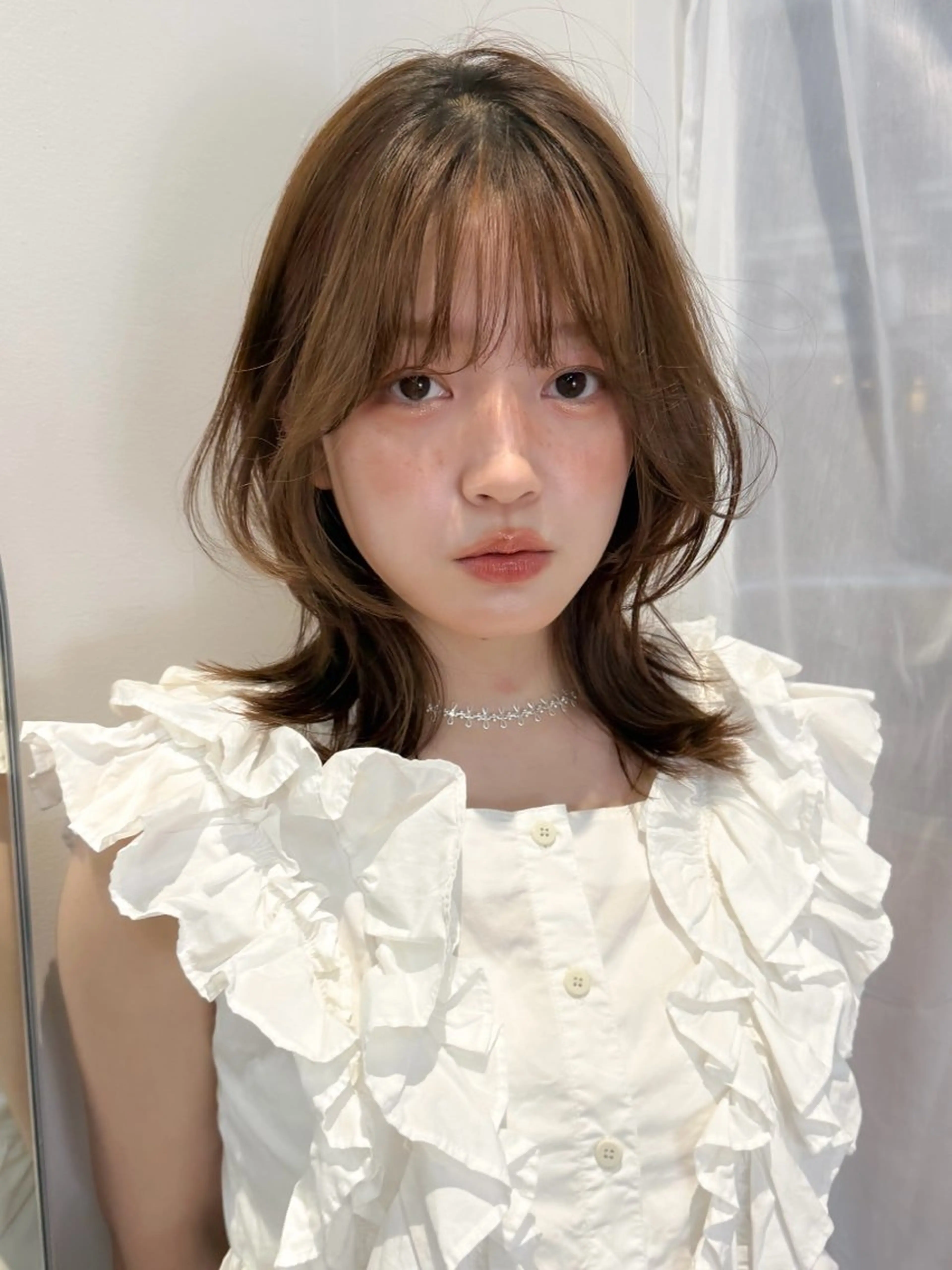 ミディアム カラー カット ヘアカラー le'a所属・谷町/Le'a /竹原詩緒奈のヘアスタイル