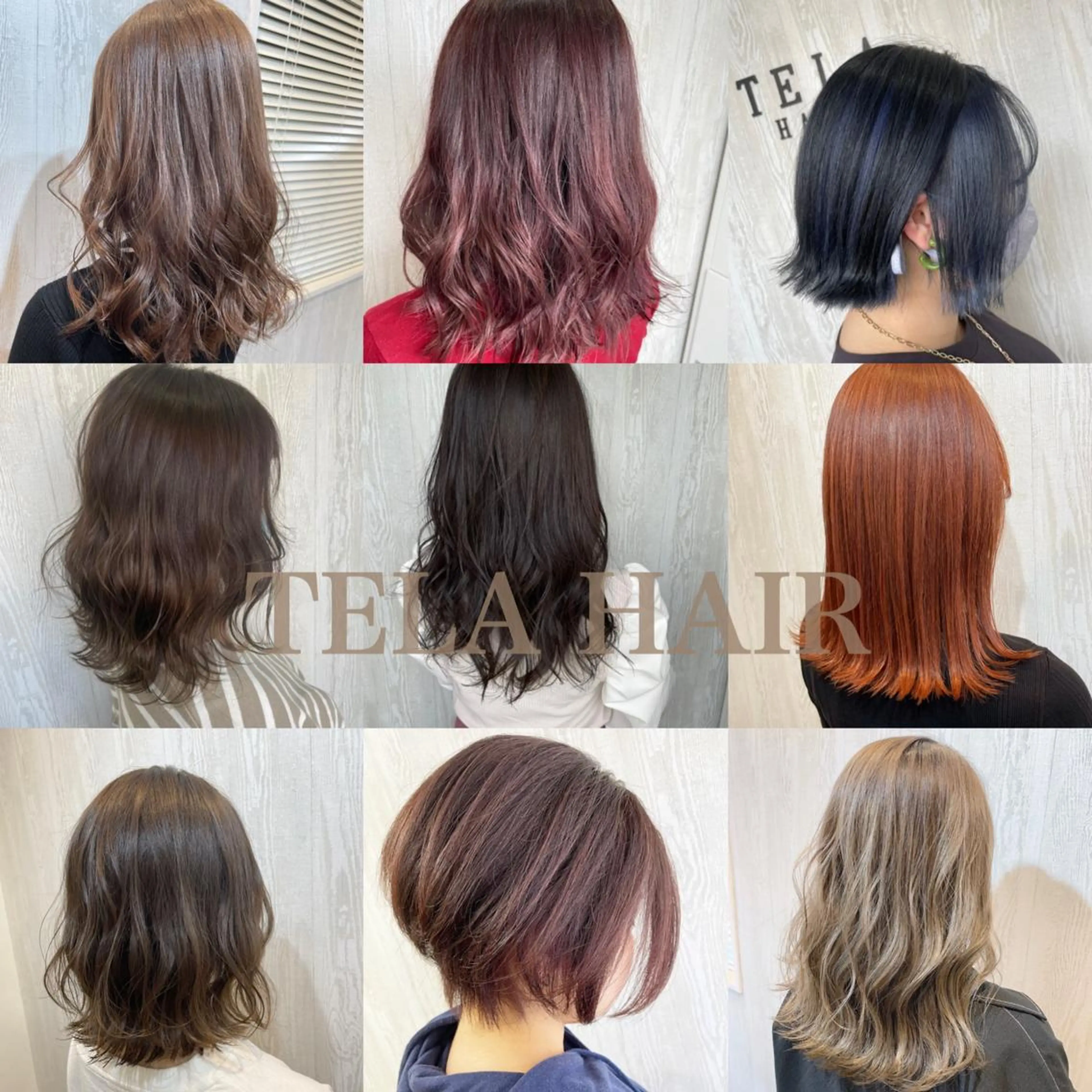 ミディアム カラー ヘアアレンジ カット ヘアカラー 縮毛矯正 トリートメント HUENEST アカデミーサロンのヘアスタイル
