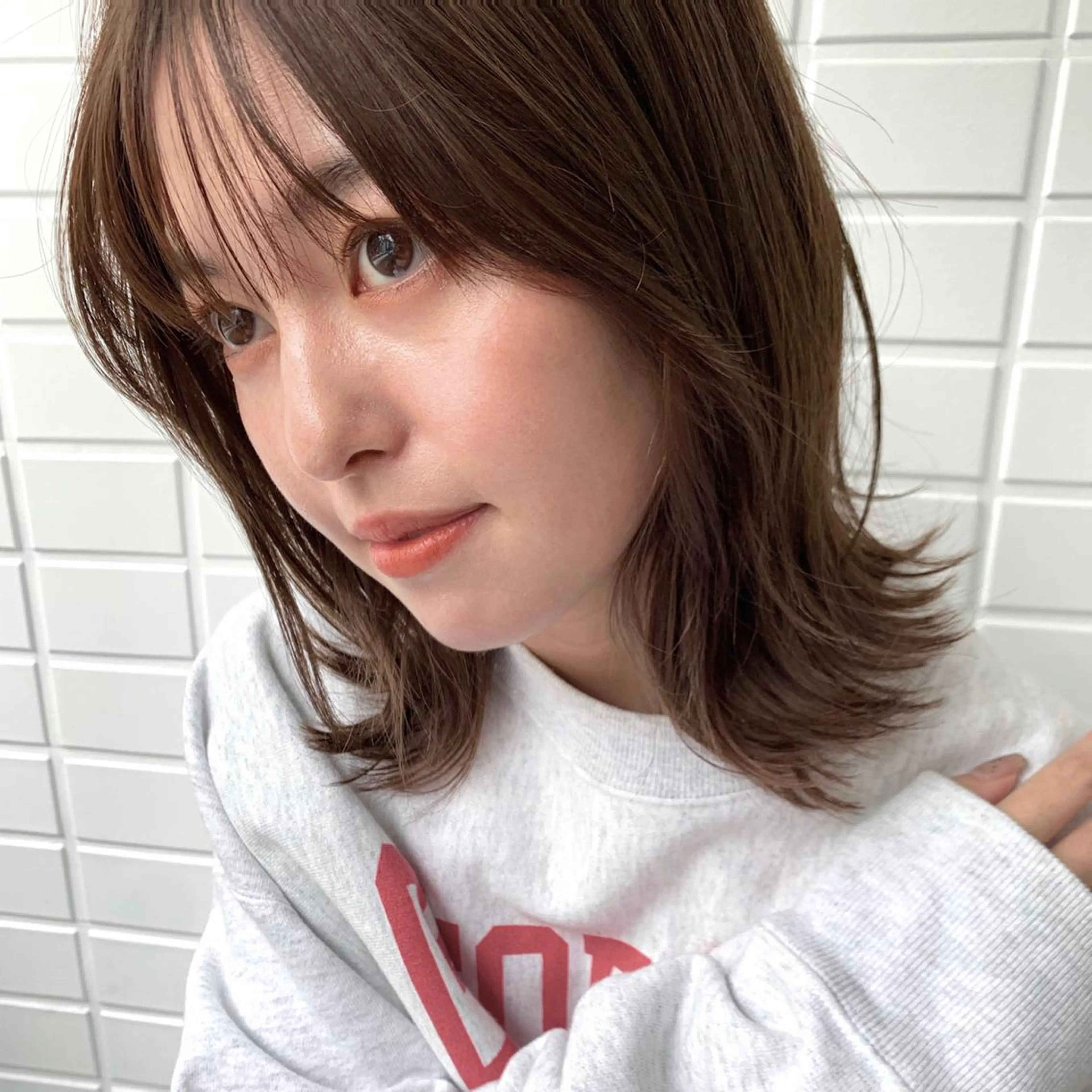 ミディアム カラー カット ヘアカラー トリートメント conne&riri所属・MA YUのヘアスタイル