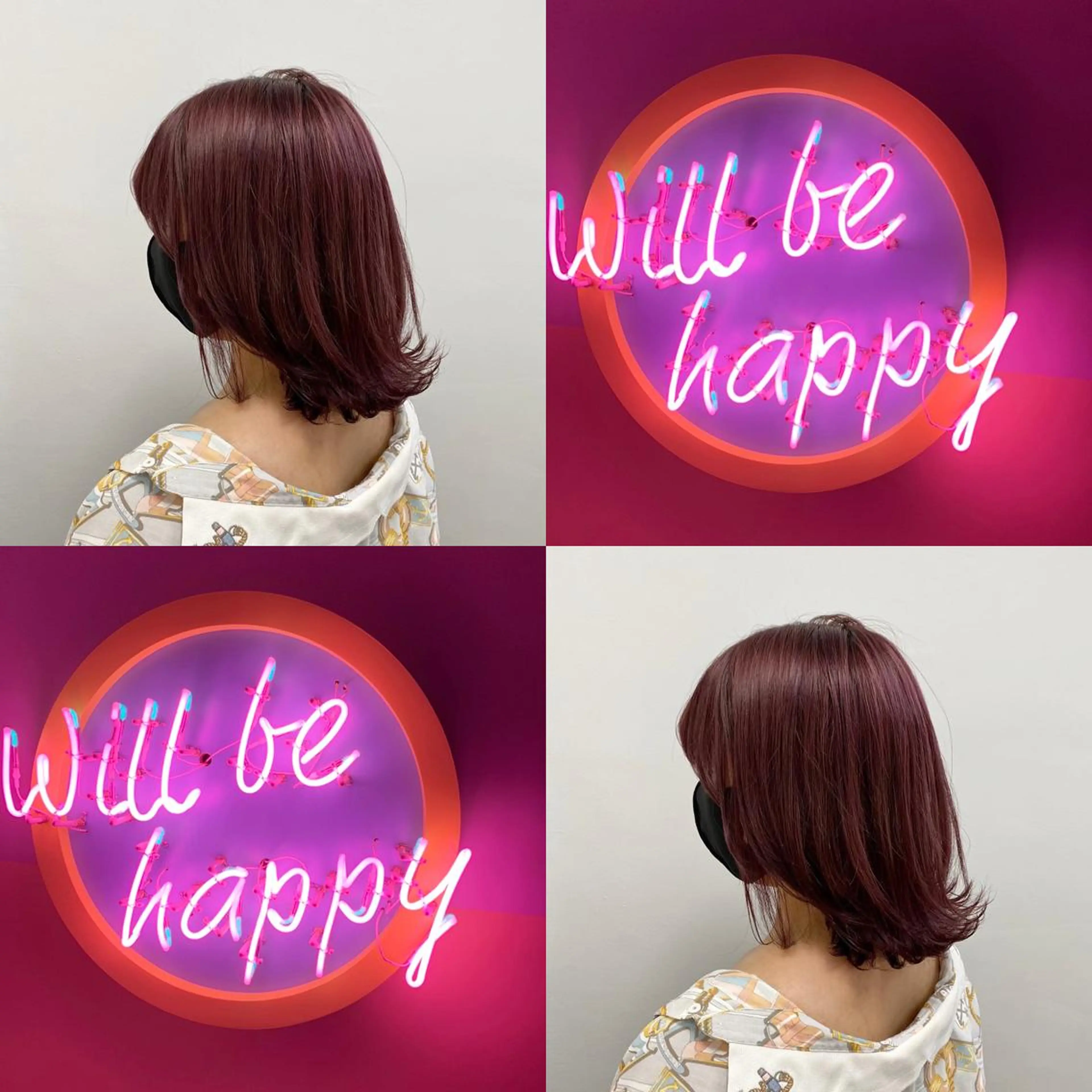 ミディアム ヘアカラー ヘッドスパ ヘアセット 🌿透明感カラー‪ 縮毛矯正✨かずきのヘアスタイル