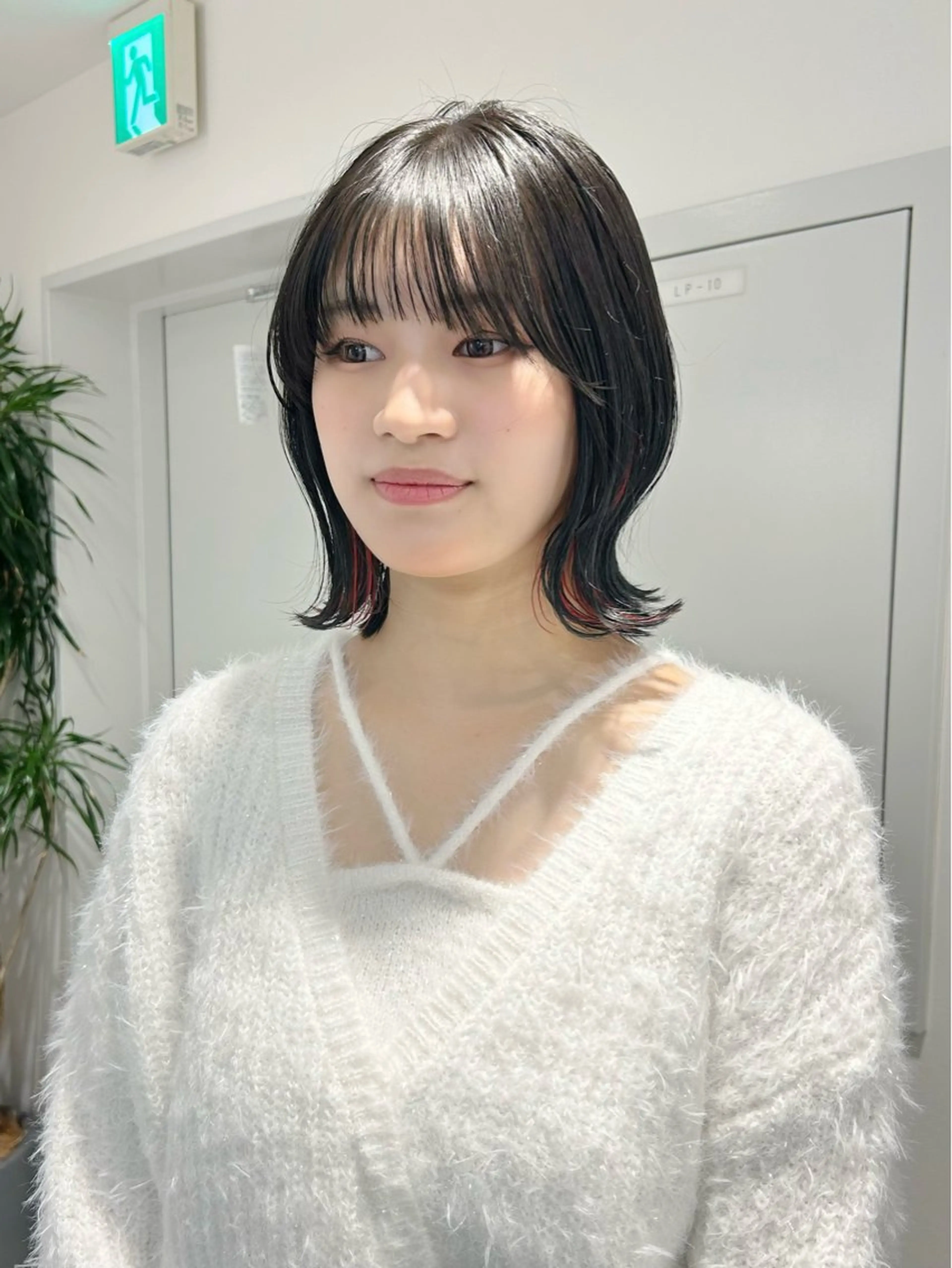 ミディアム カラー インナーカラー ボブ くびれヘア 大人レイヤー/美髪 縮毛矯正taigaのヘアスタイル