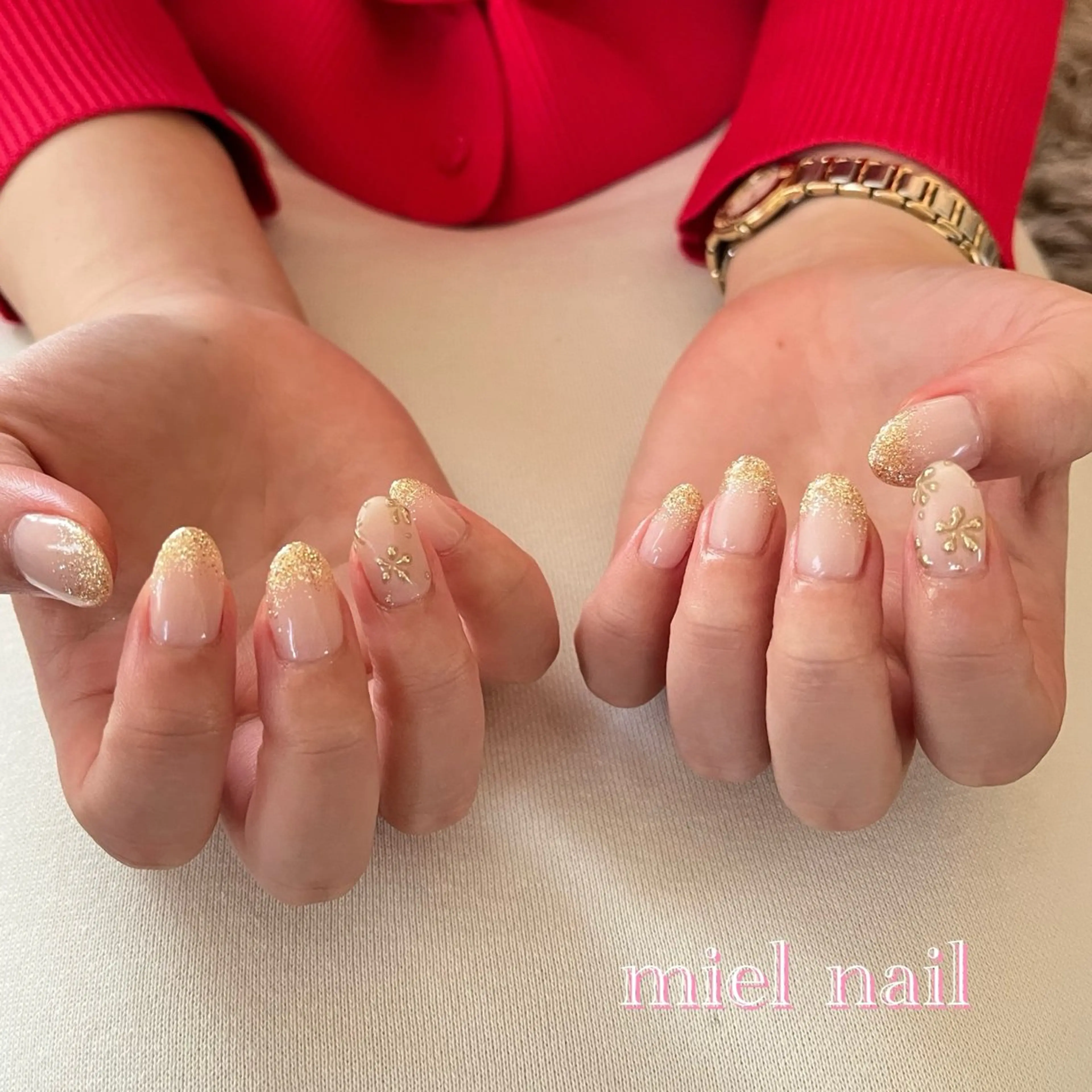 ネイル クリアネイル ミラーネイル ワンカラーネイル ピンク ハンドネイル miel nailのネイルデザイン