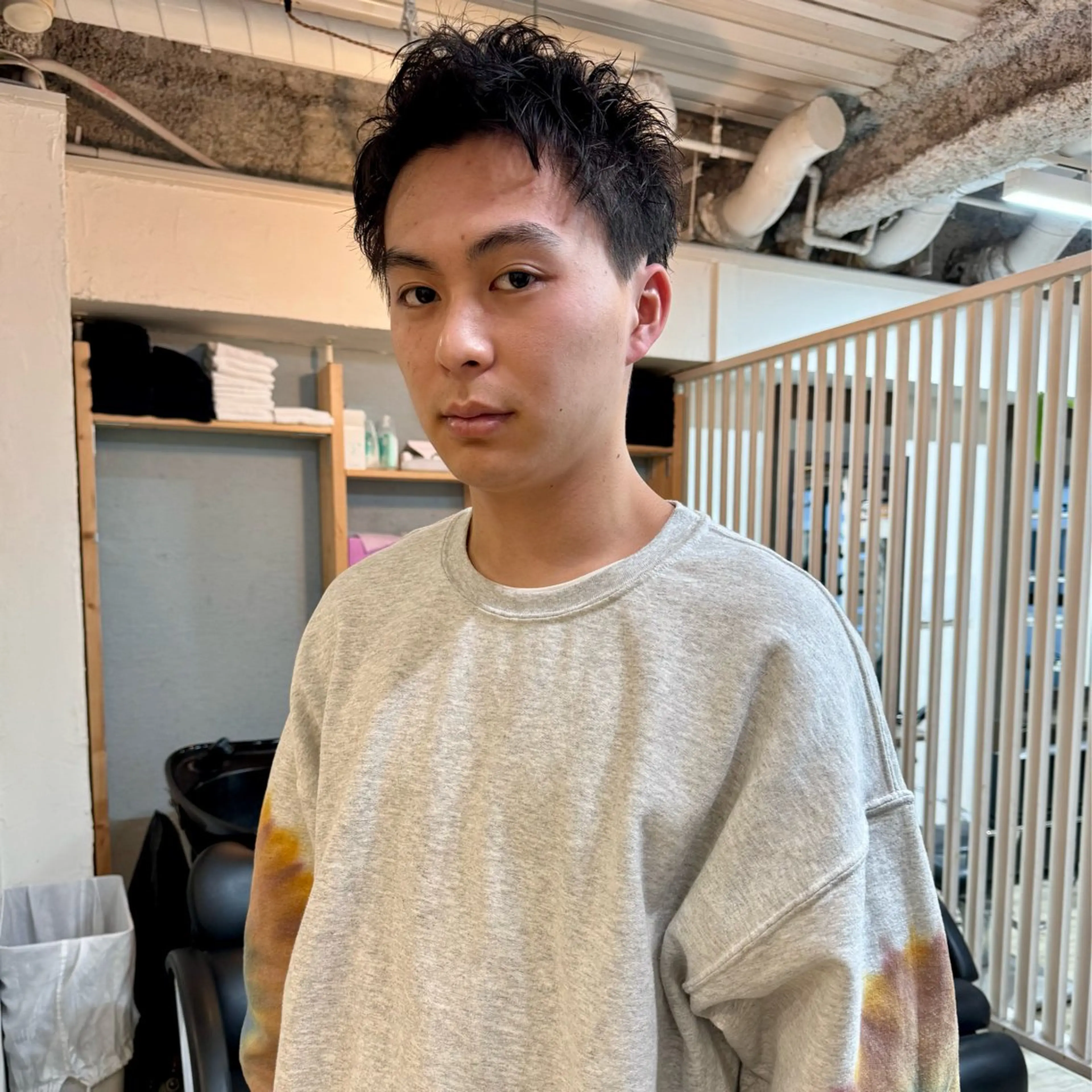 ショート メンズ アップバング メンズパーマ メンズショート スパイキーショート ショートヘア カット パーマ ヘアセット 【池袋/スパイキー ショート】ⓝⓘⓜⓤのヘアスタイル