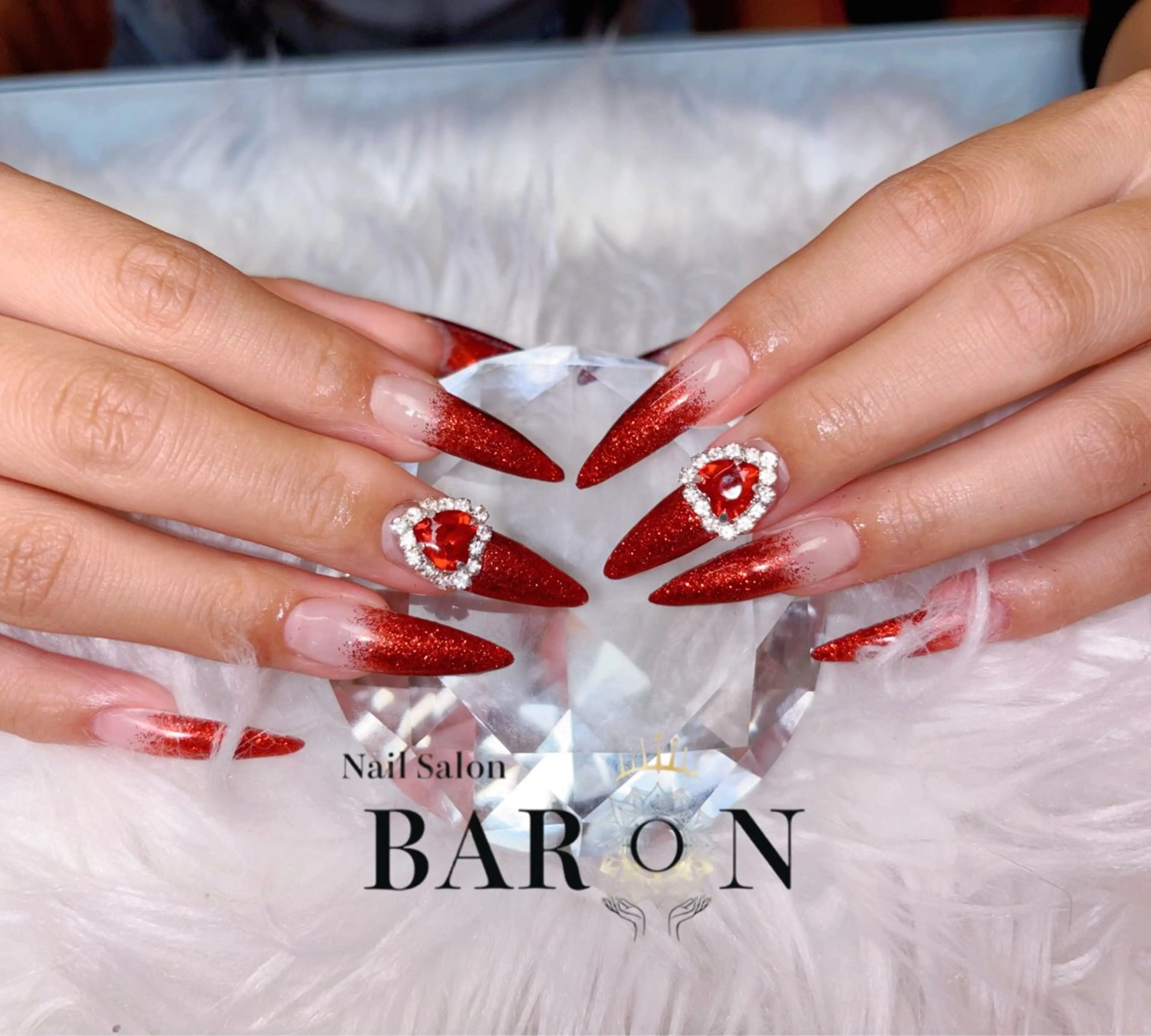 ネイル ラメ(グリッター) ラメグラデーション スカルプネイル 👑BARON👑 NENEのネイルデザイン