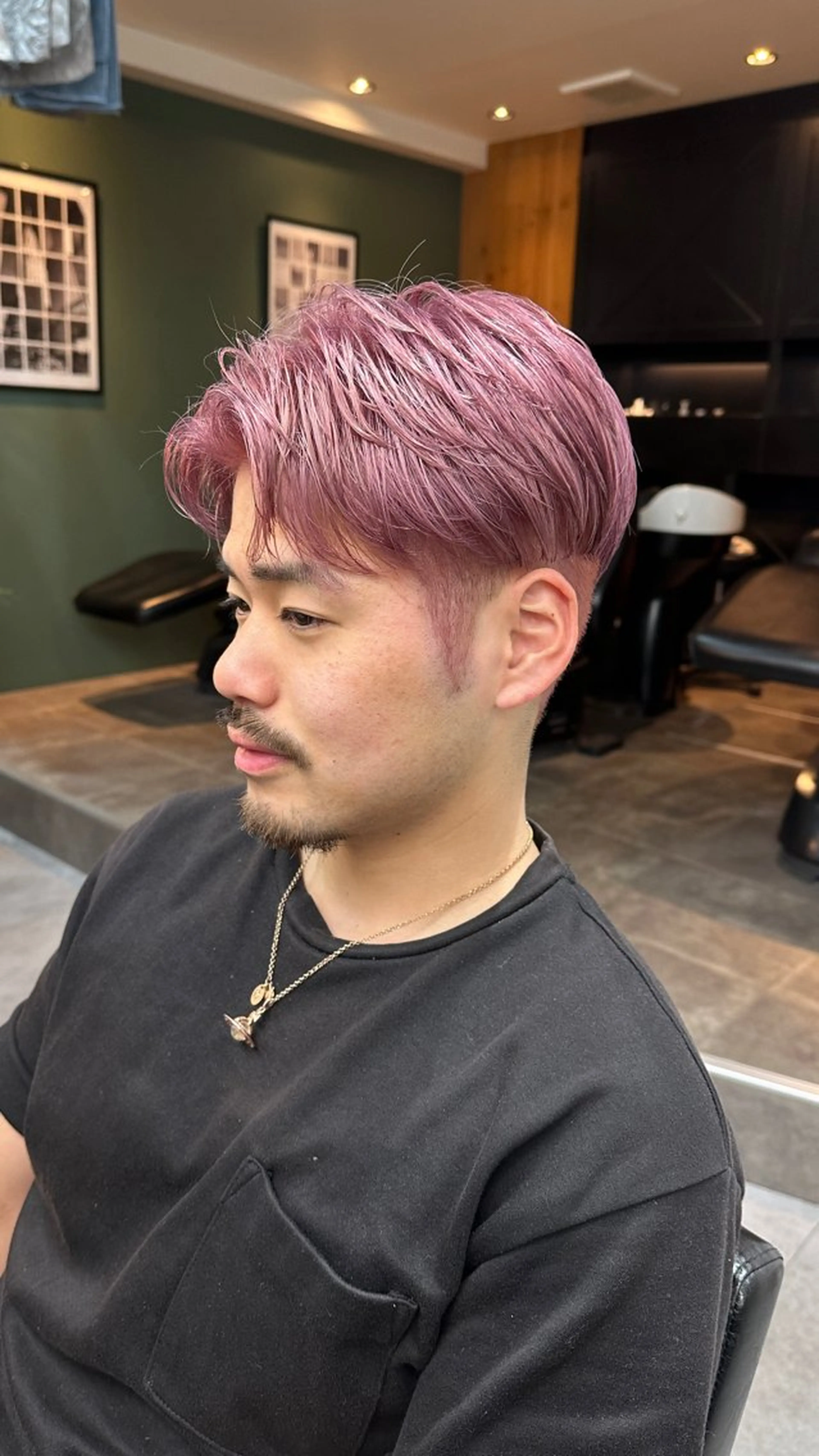 ショート メンズ ヘアカラー トリートメント YUNA★ メンズパーマのヘアスタイル